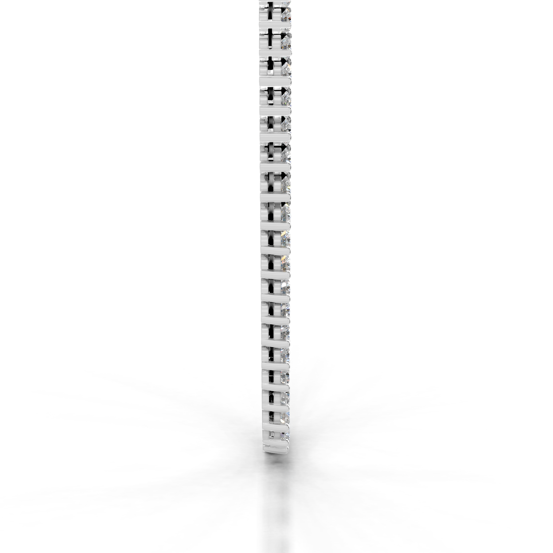 Lou Diamond Tennis Collier (4 Carat) -14K White Gold