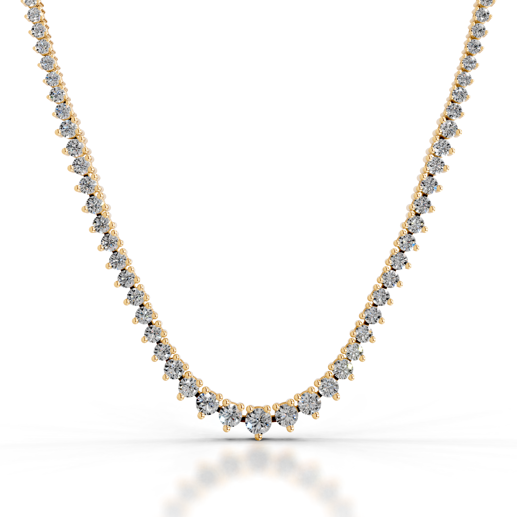 Lou Lab Grown Diamond Tennis Collier (4 Carat) -18K Yellow Gold
