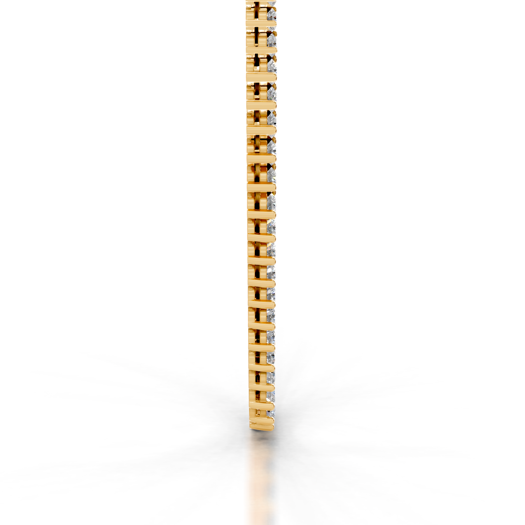Lou Diamond Tennis Collier (4 Carat) -18K Yellow Gold