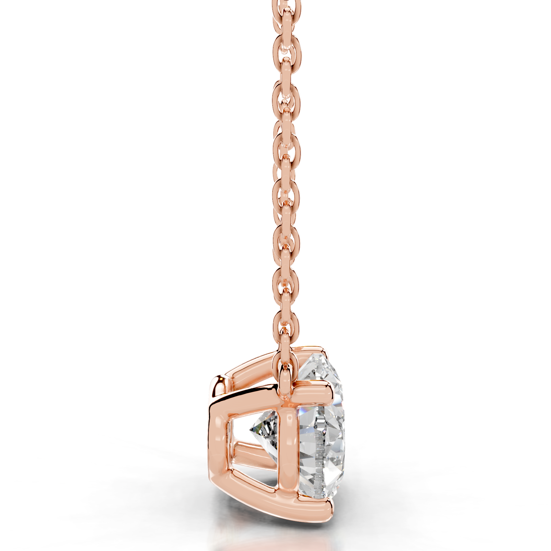 Clmence Diamond Pendant (2 Carat) -14K Rose Gold