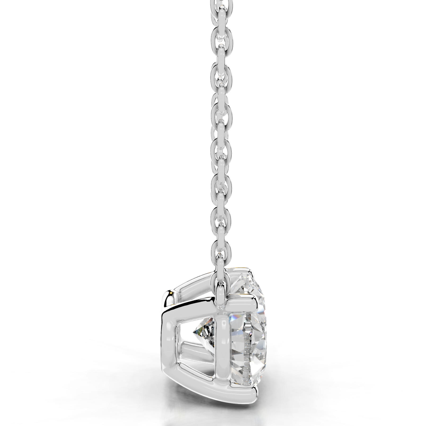 Clmence Diamond Pendant (2 Carat) -14K White Gold