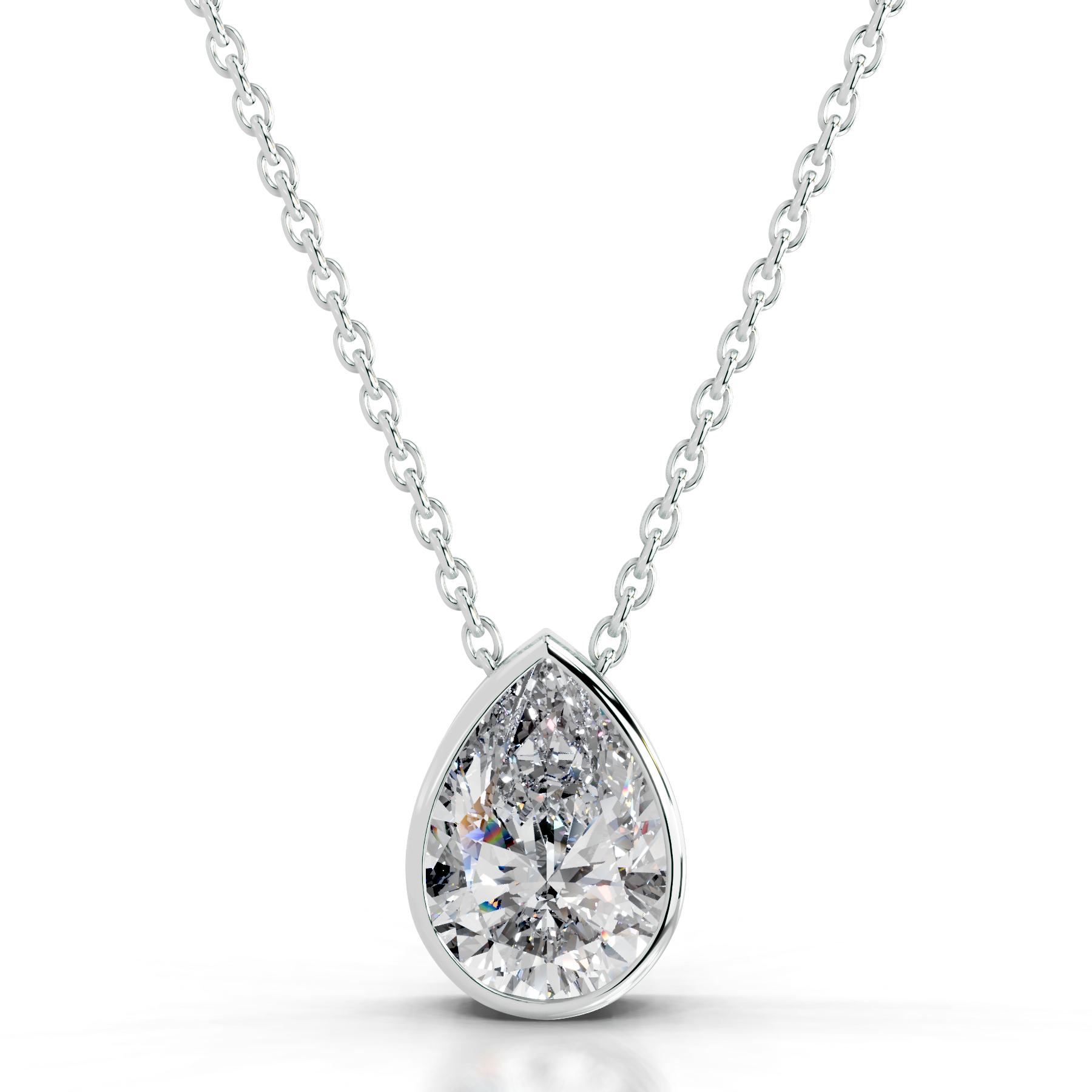 Gianna Diamond Pendant (2 Carat) -18K White Gold