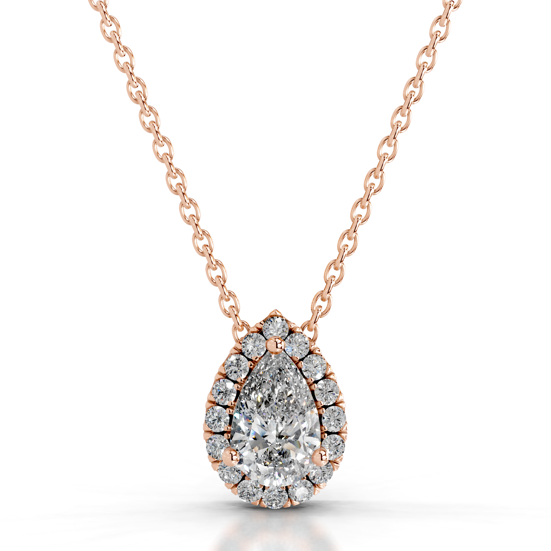 Chantal Diamond Pendant (1.2 Carat) -14K Rose Gold