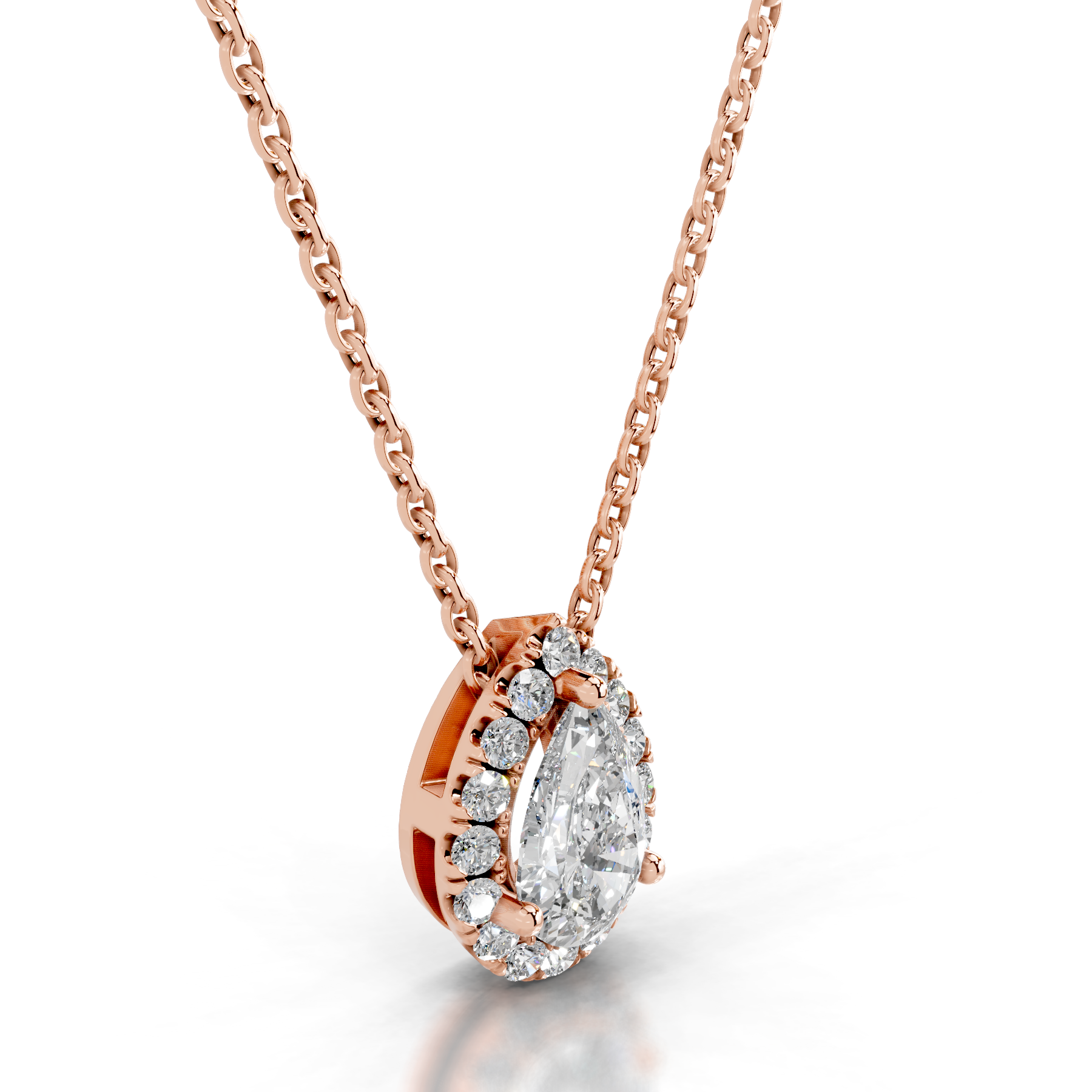 Chantal Diamond Pendant (1.2 Carat) -14K Rose Gold
