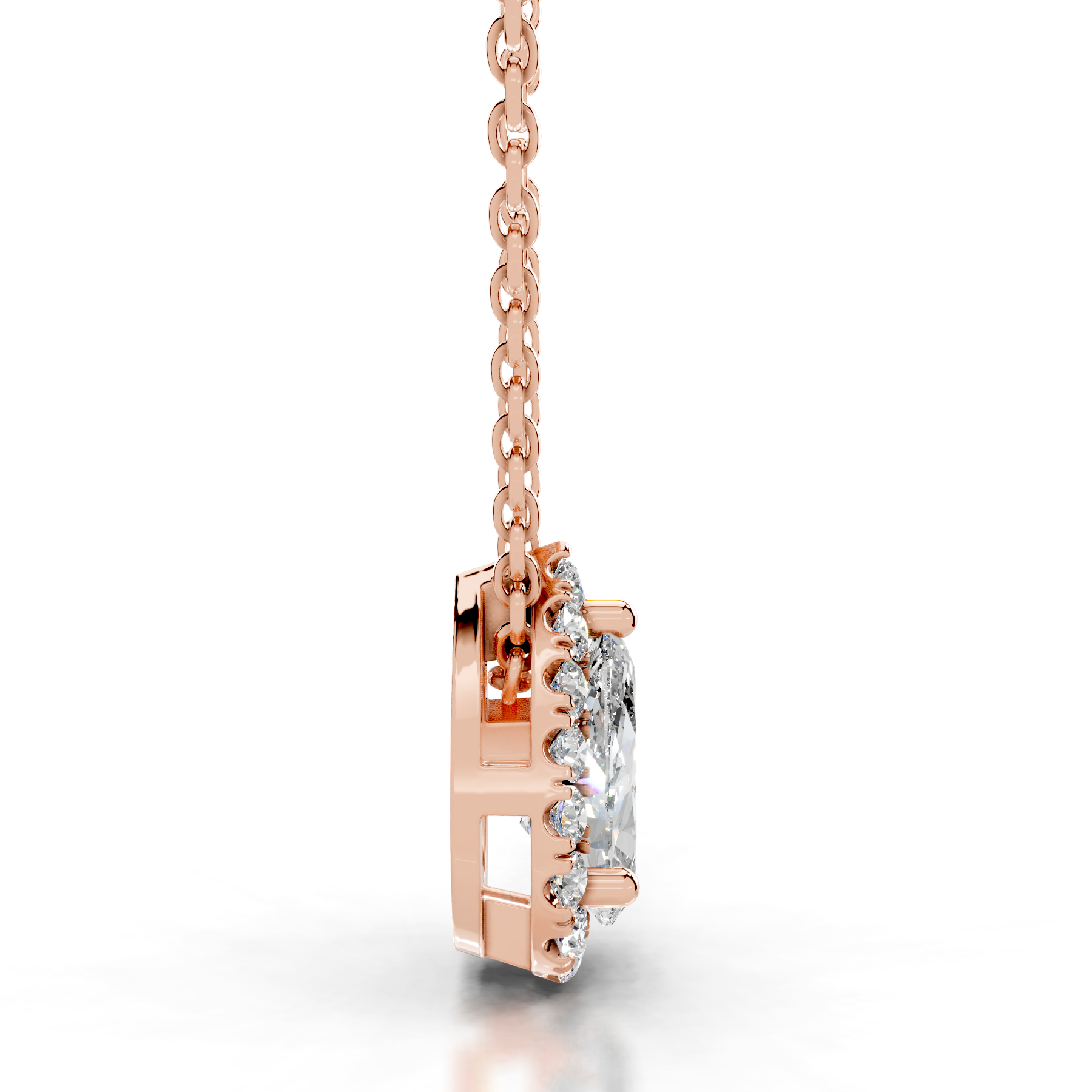 Chantal Diamond Pendant (1.2 Carat) -14K Rose Gold