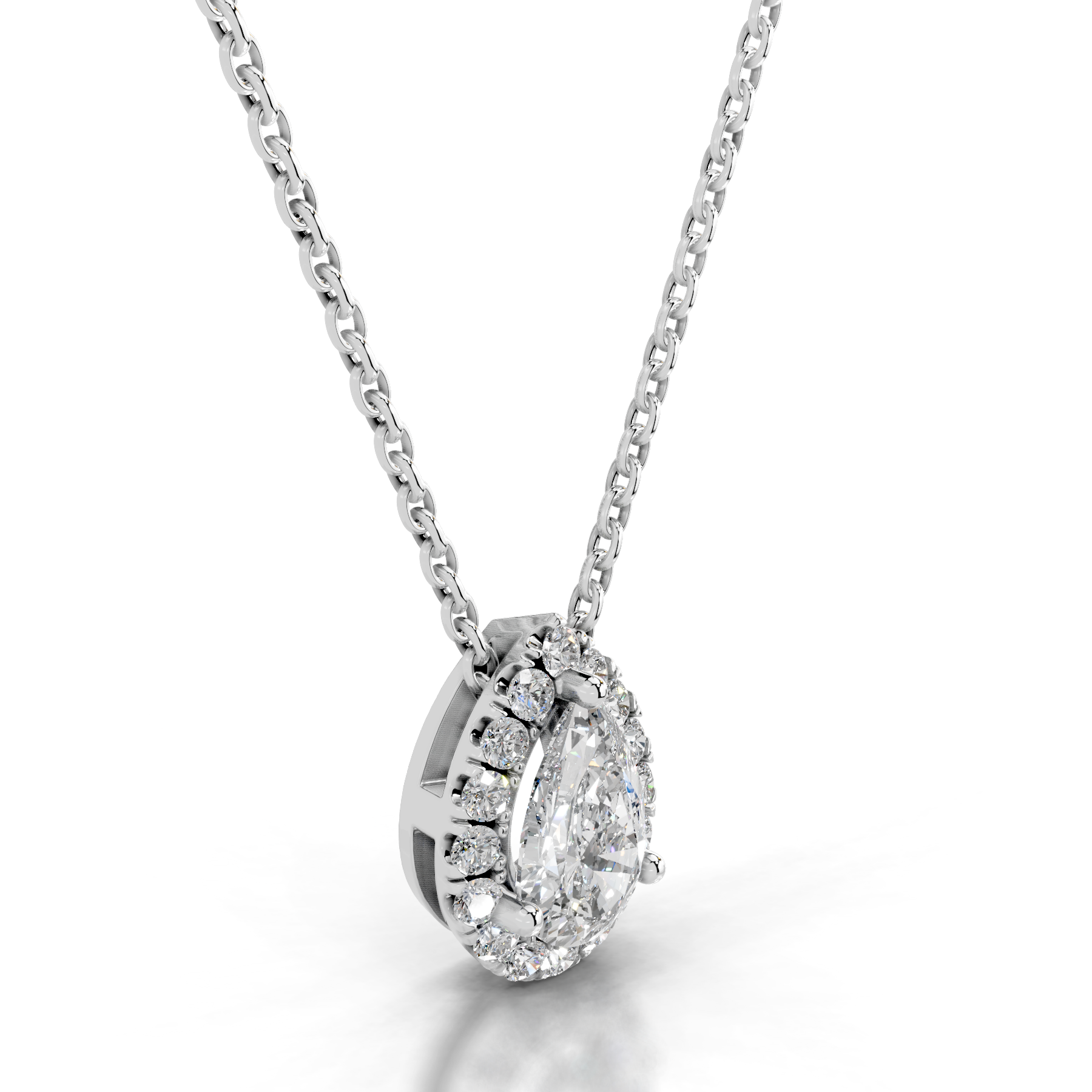 Chantal Diamond Pendant (1.2 Carat) -18K White Gold