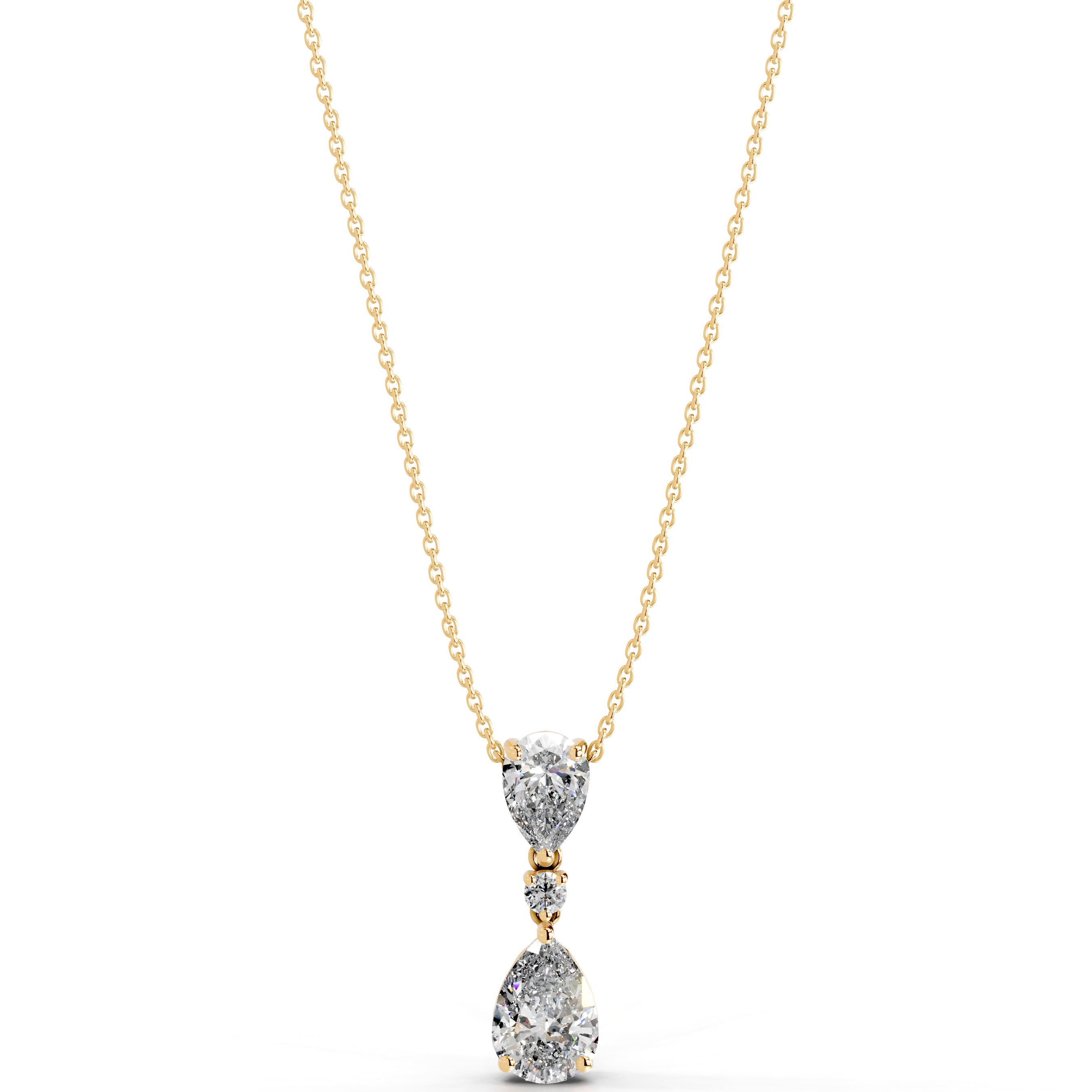 Desiree Diamond Pendant - 18K Yellow Gold