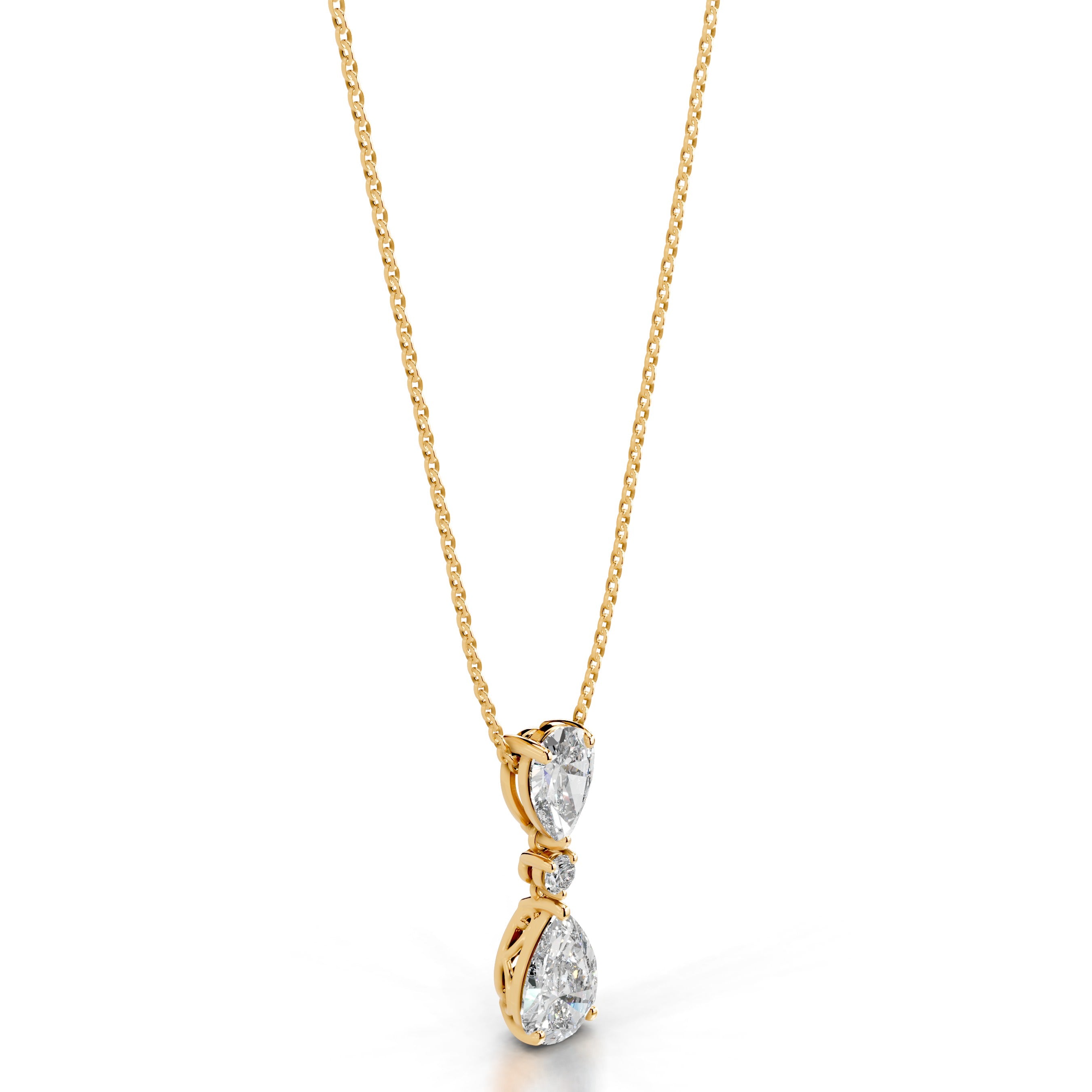 Desiree Diamond Pendant - 18K Yellow Gold