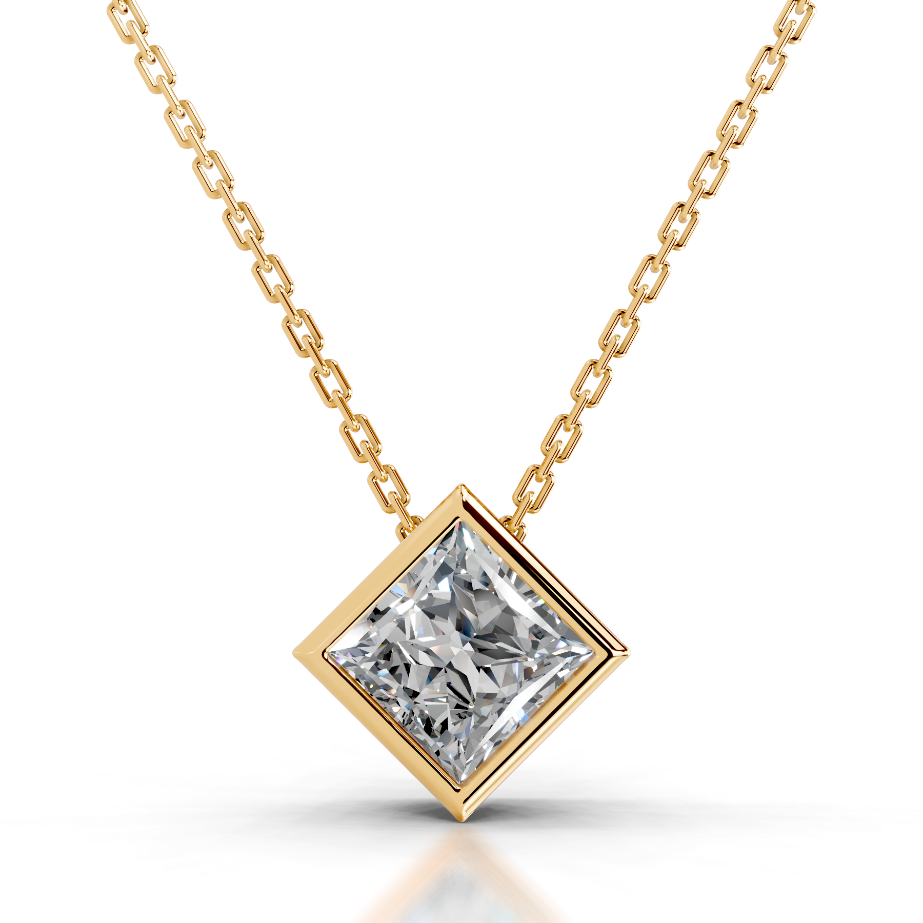 Brianna Diamond Pendant (2 Carat) -18K Yellow Gold