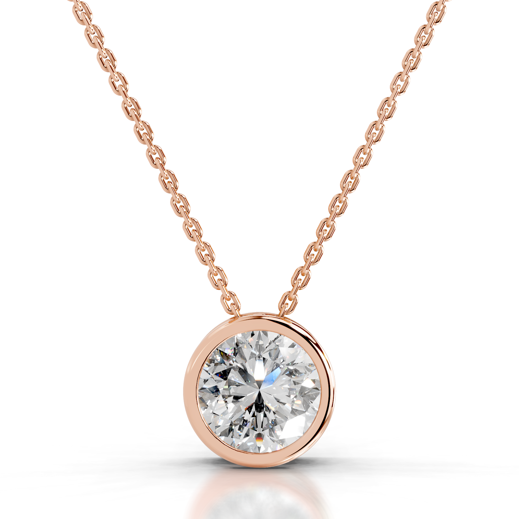 Beyonce Diamond Pendant (2 Carat) -14K Rose Gold