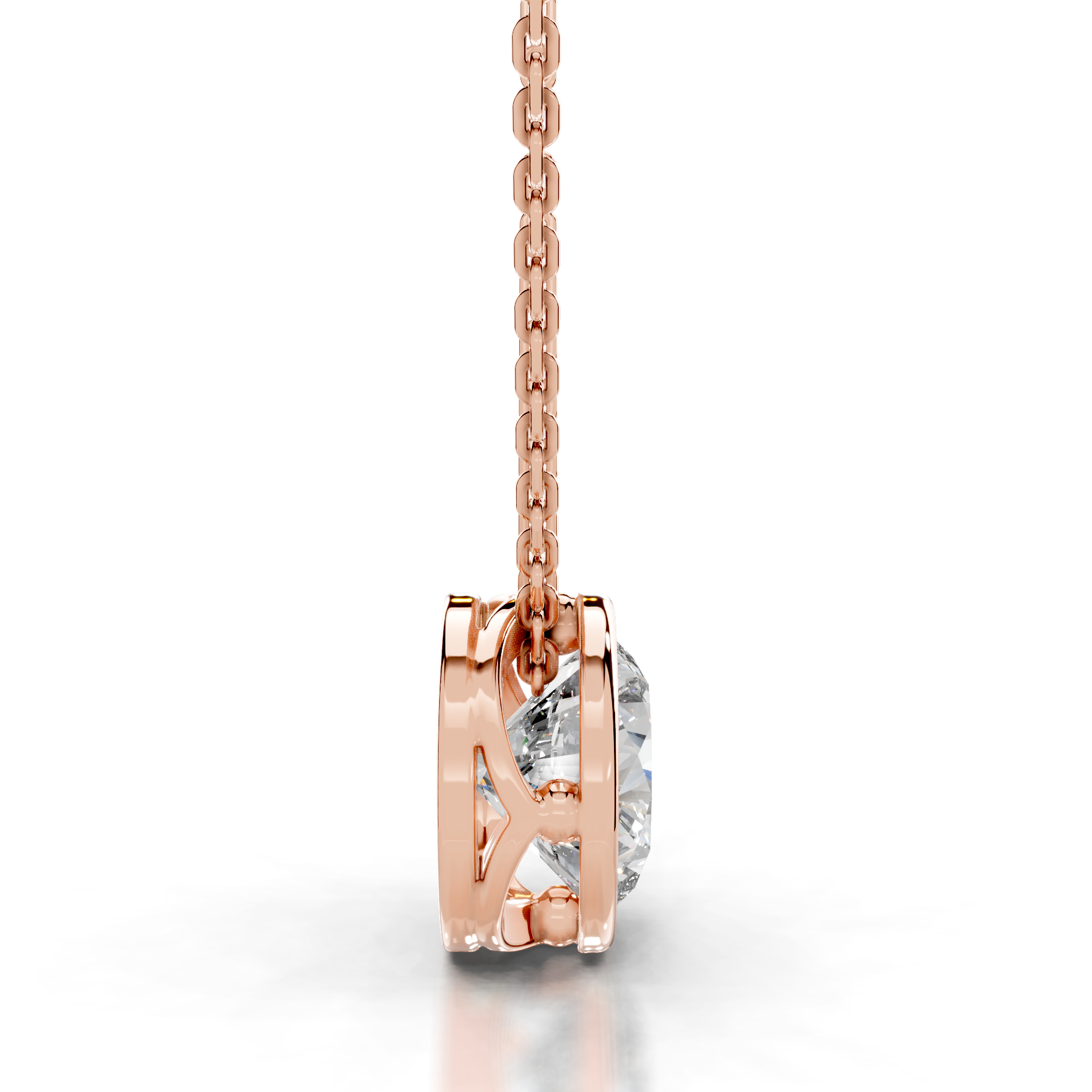 Beyonce Diamond Pendant (2 Carat) -14K Rose Gold