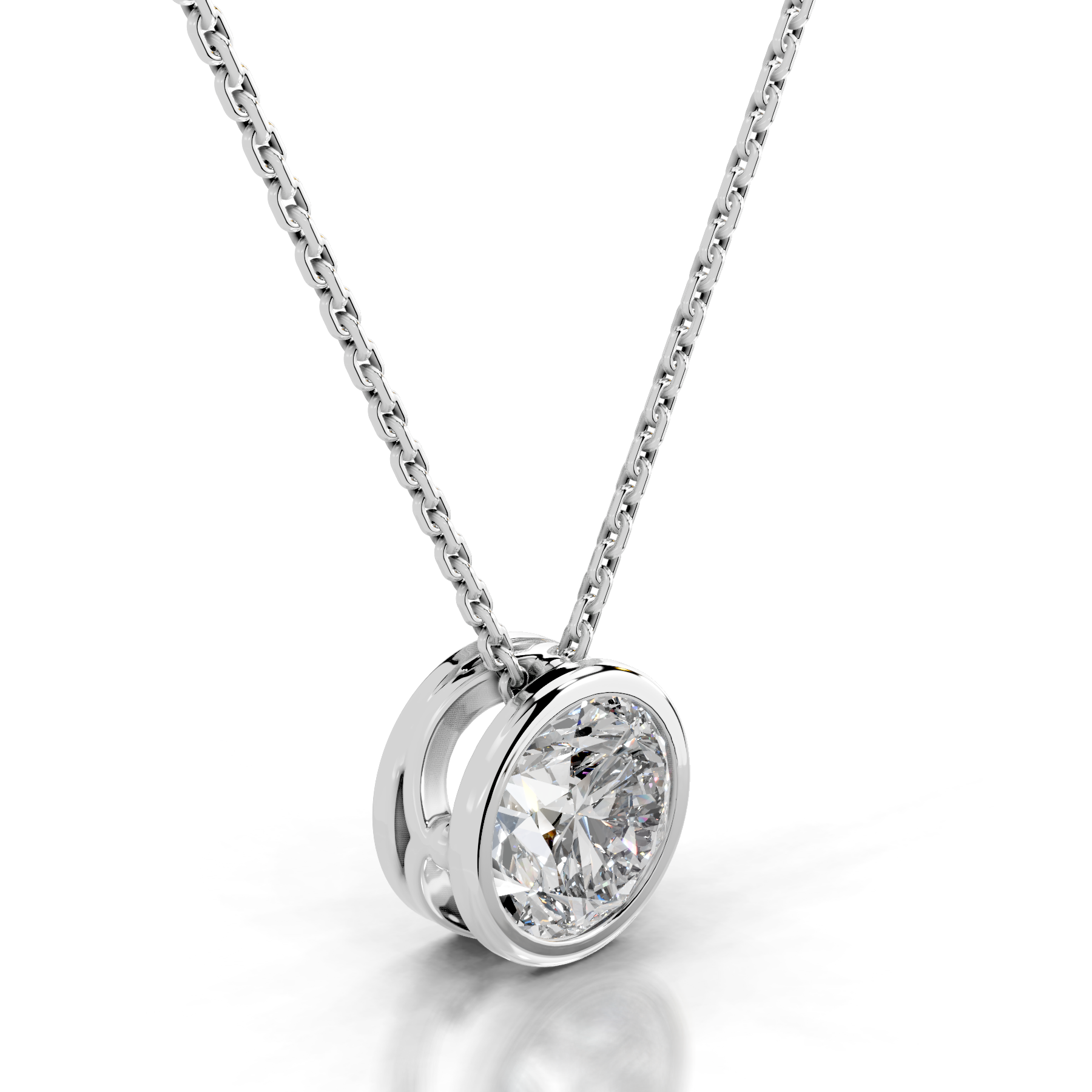 Beyonce Diamond Pendant (2 Carat) -18K White Gold
