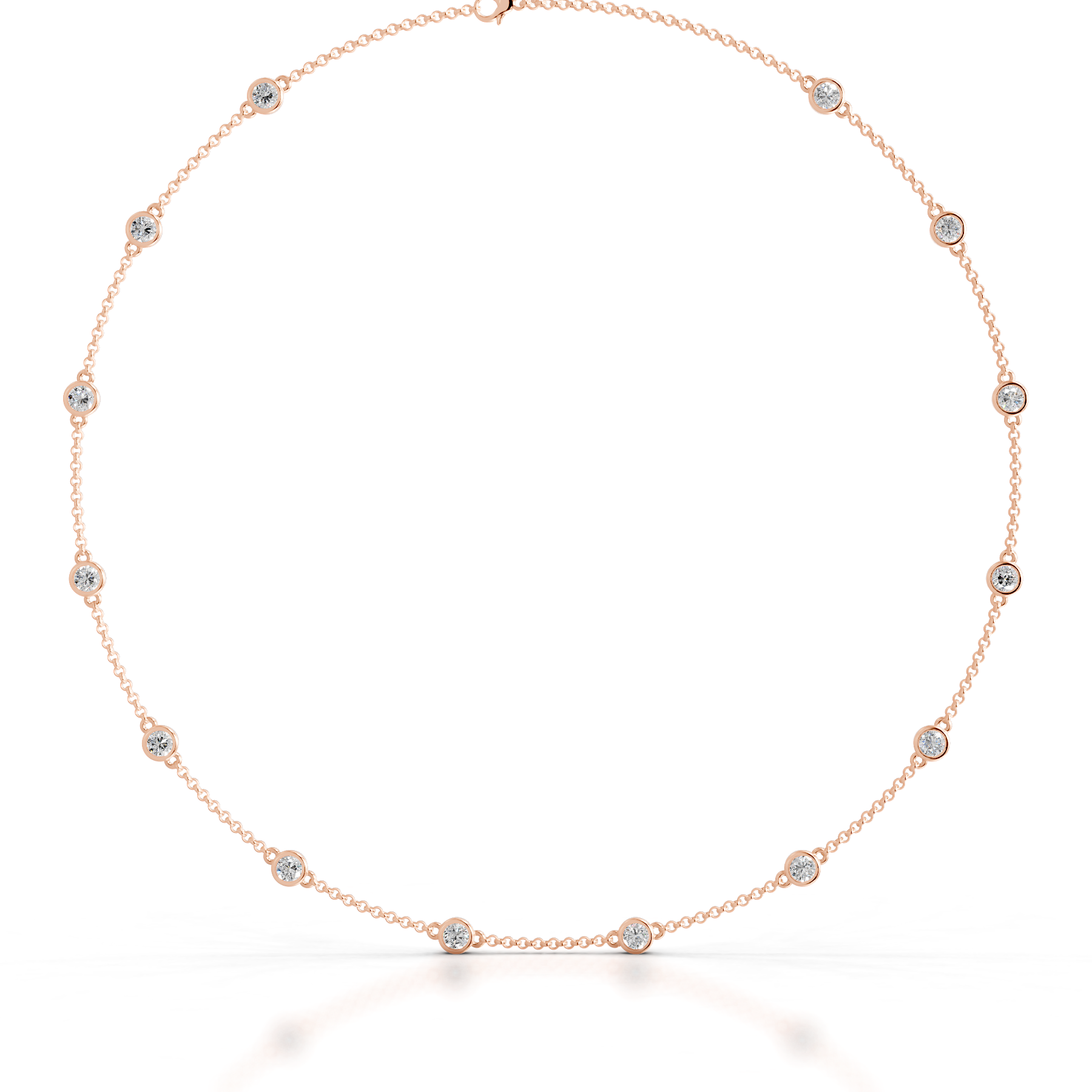 Tamira Diamond Collier (3 Carat) -14K Rose Gold
