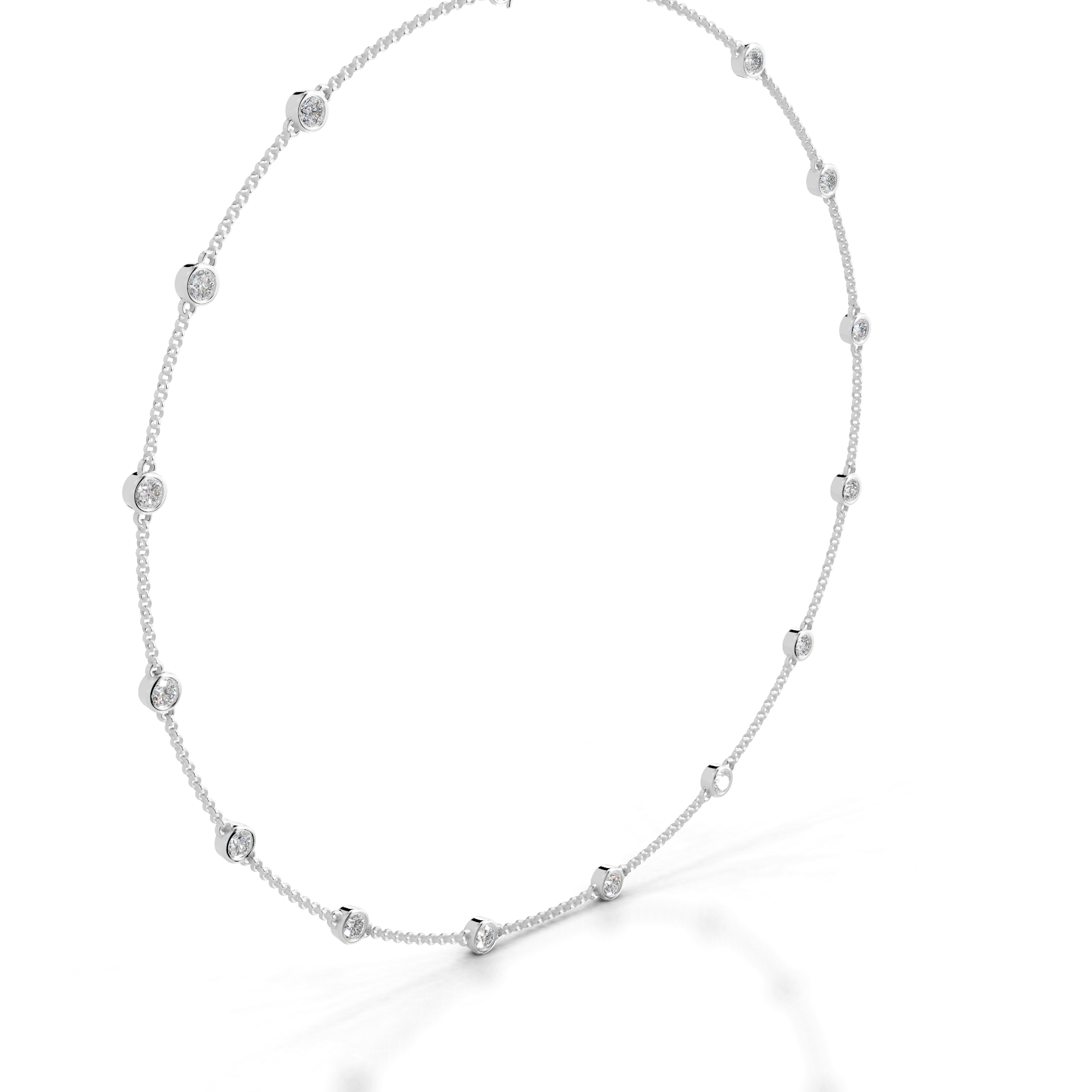 Tamira Diamond Collier (3 Carat) -14K White Gold