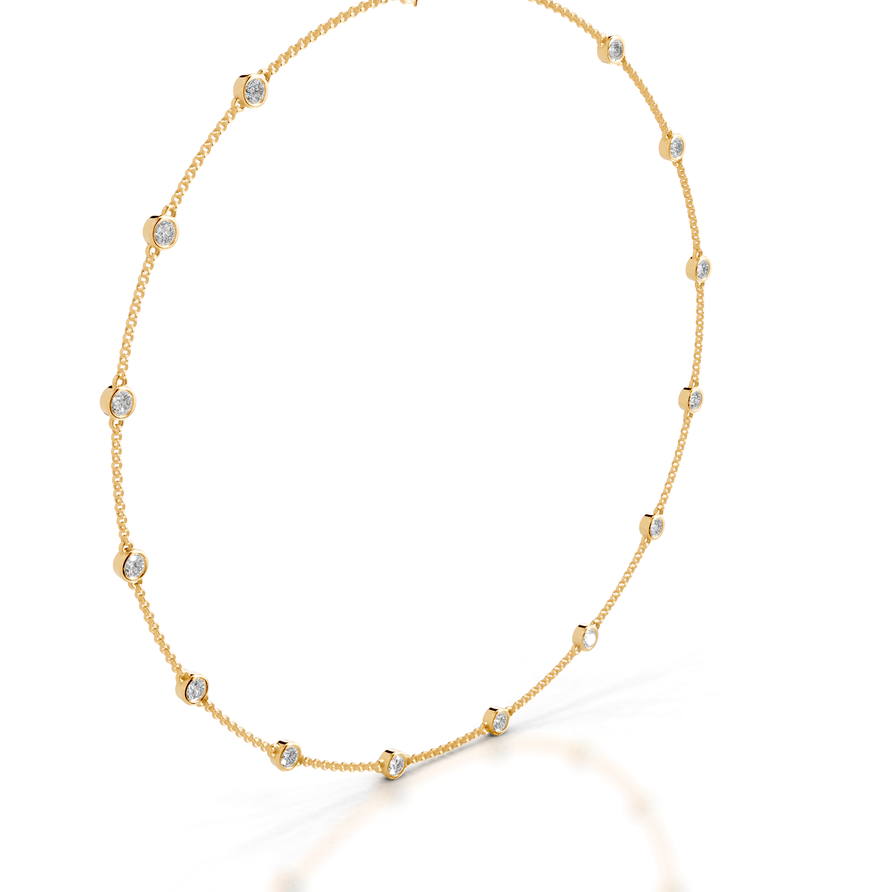 Tamira Diamond Collier (3 Carat) -18K Yellow Gold