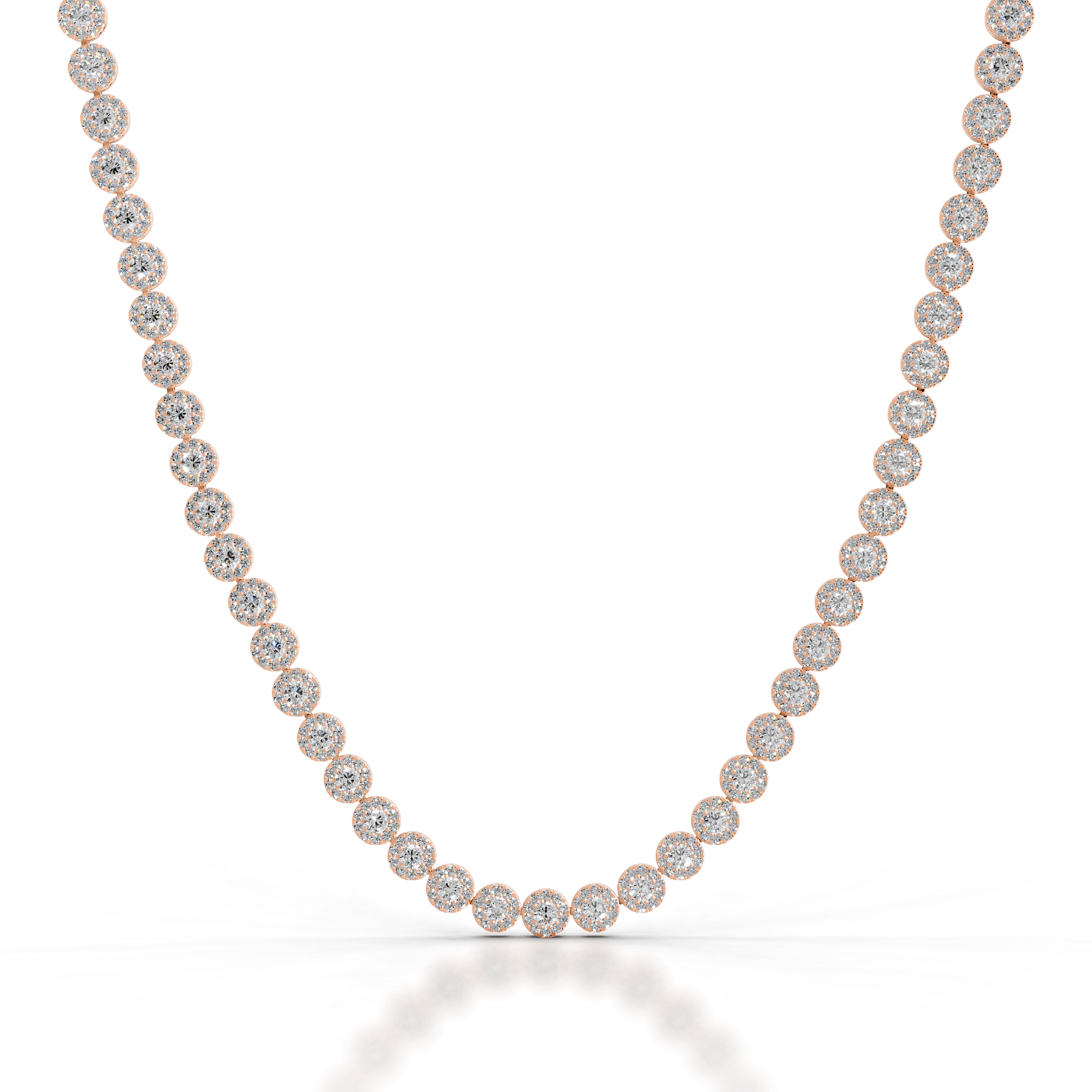 Gaynelle Lab Grown Diamond Tennis Collier (10 Carat) -14K Rose Gold