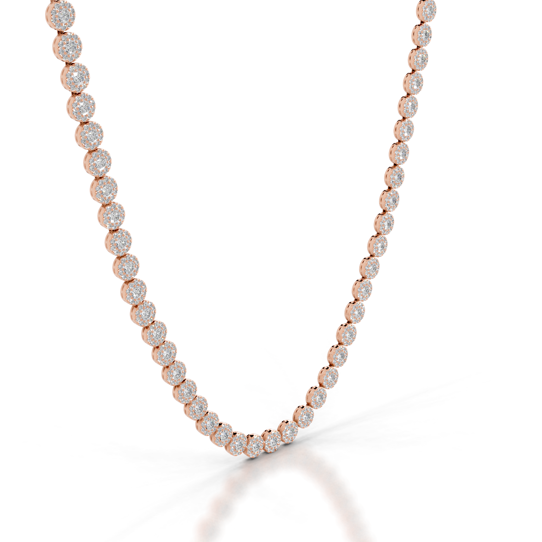 Gaynelle Lab Grown Diamond Tennis Collier (10 Carat) -14K Rose Gold