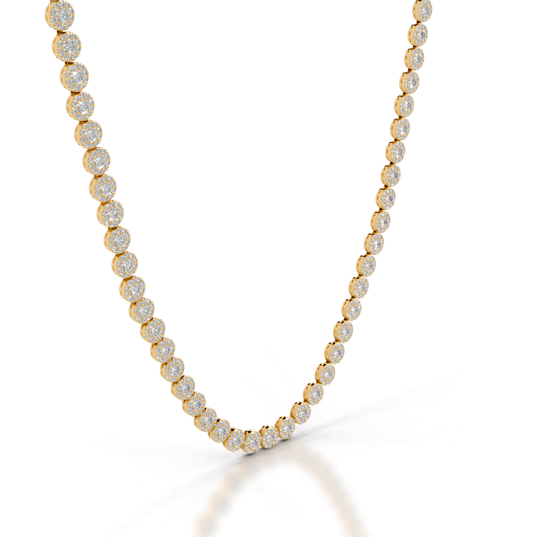 Gaynelle Lab Grown Diamond Tennis Collier (10 Carat) -18K Yellow Gold