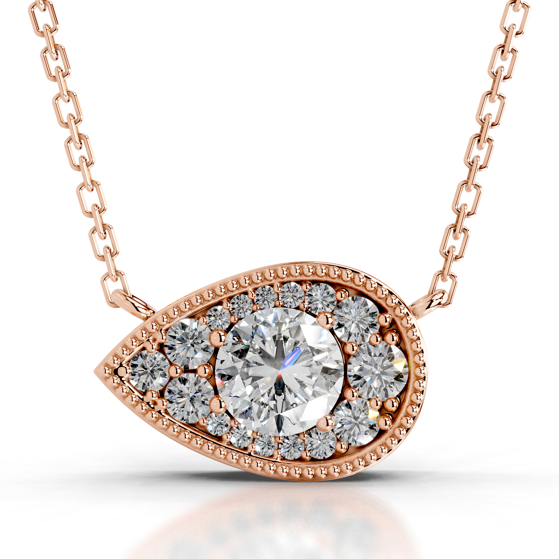 Kanesha Diamond Pendant (3.50 Carat) -14K Rose Gold