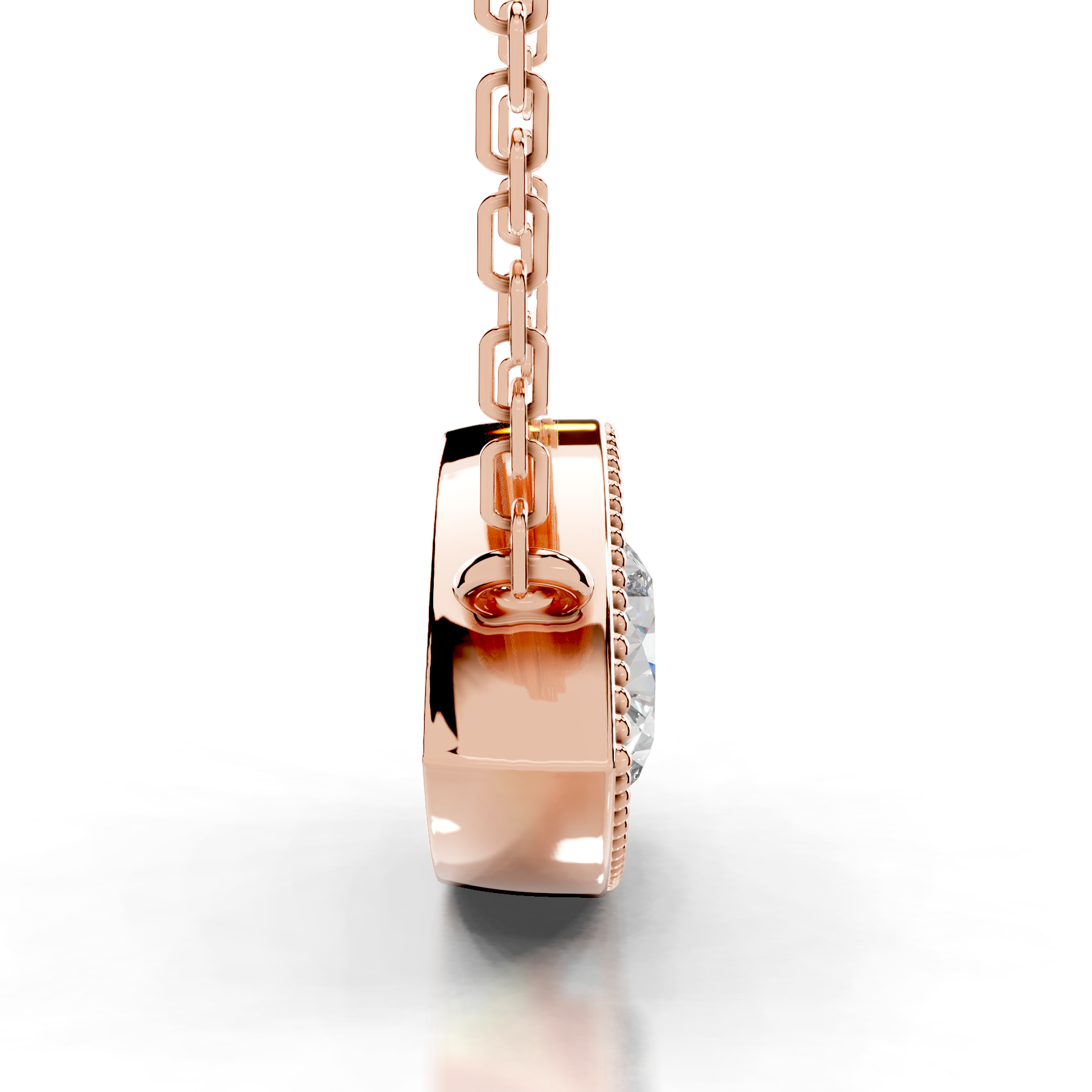 Kanesha Diamond Pendant (3.50 Carat) -14K Rose Gold