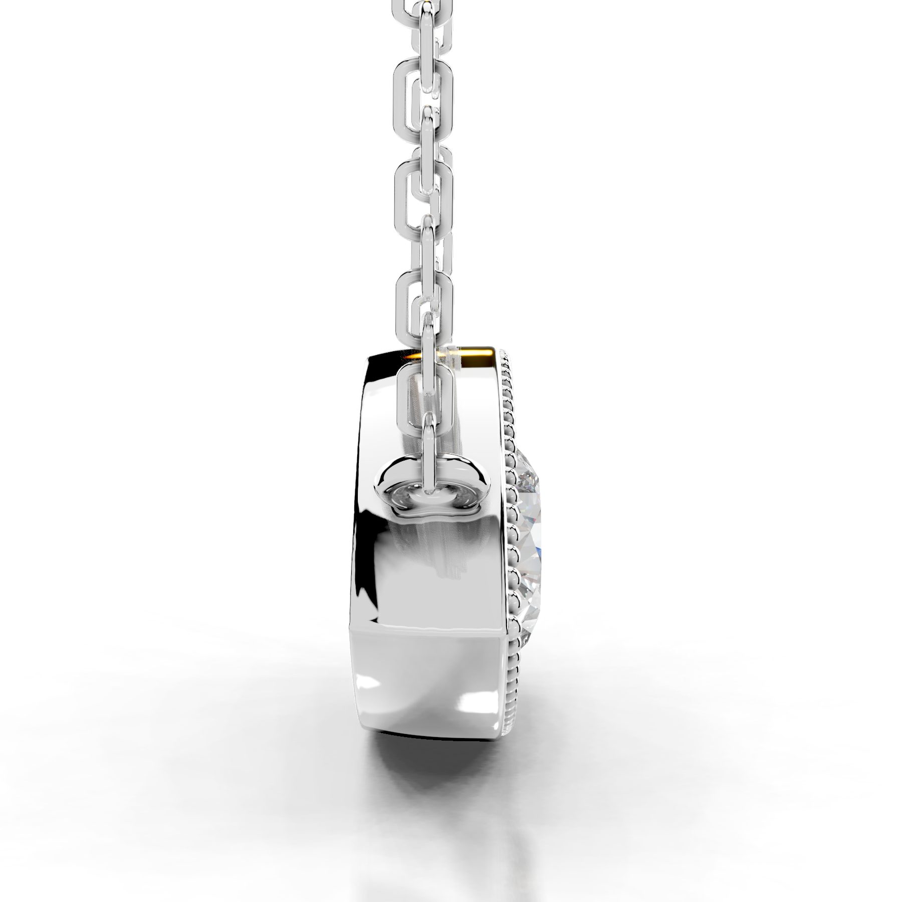 Kanesha Diamond Pendant (3.50 Carat) -14K White Gold