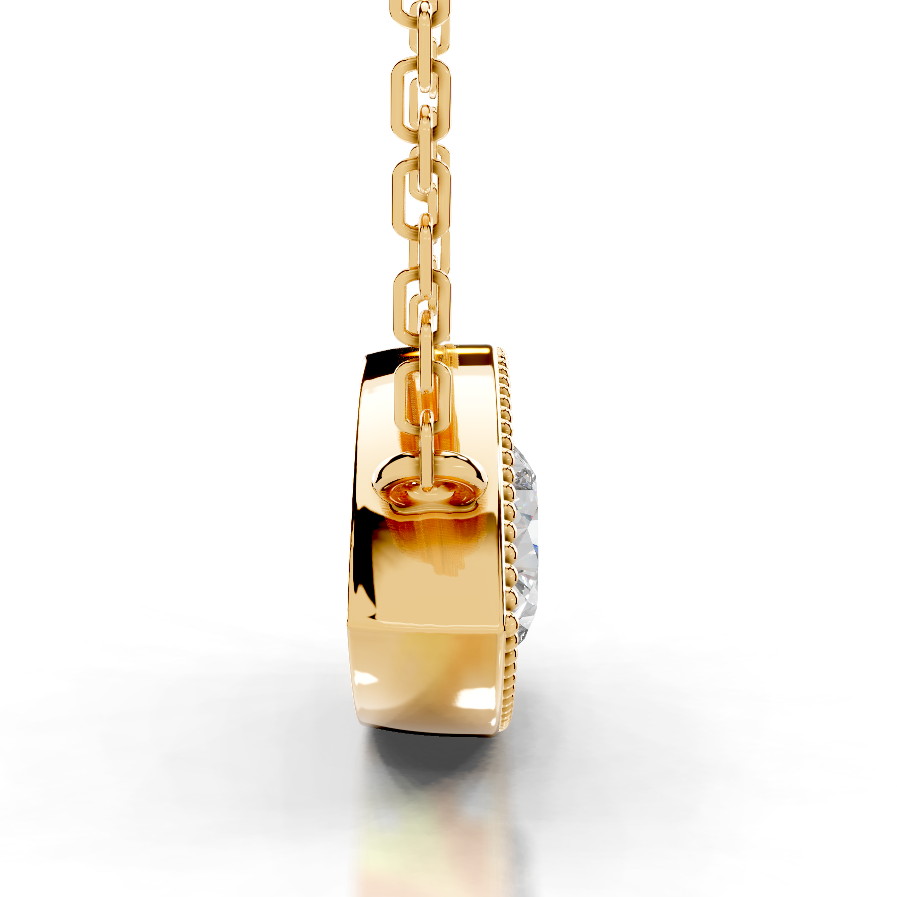 Kanesha Diamond Pendant (3.50 Carat) -18K Yellow Gold