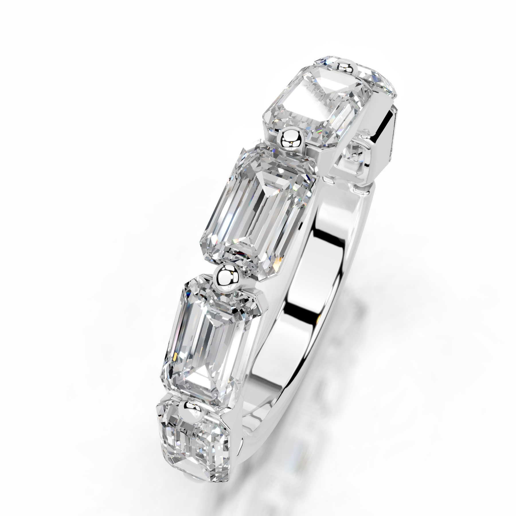 Quisha Lab Grown Diamond Wedding Ring (2 Carat) -14K White Gold