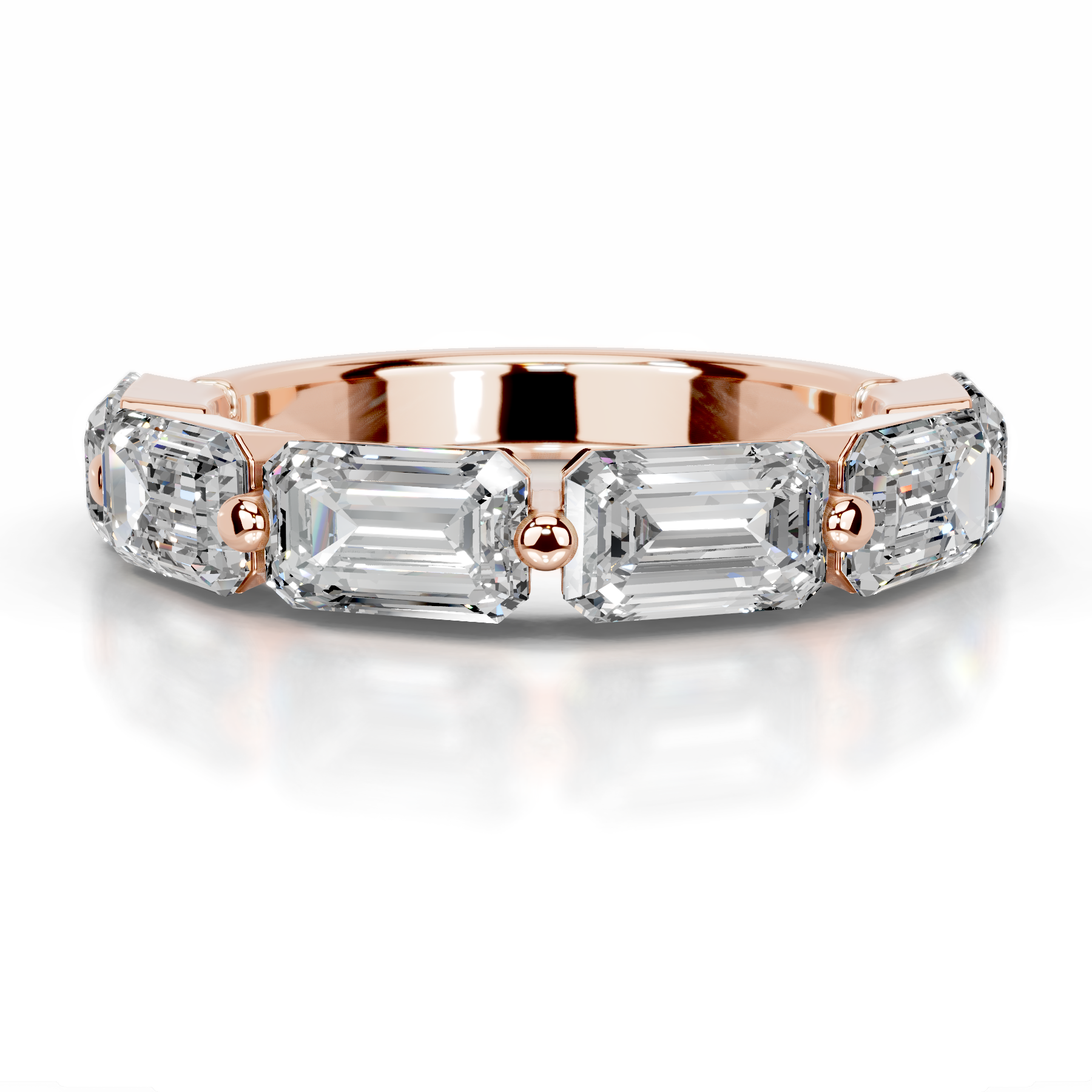 Quisha Lab Grown Diamond Wedding Ring   (2 Carat) -14K Rose Gold