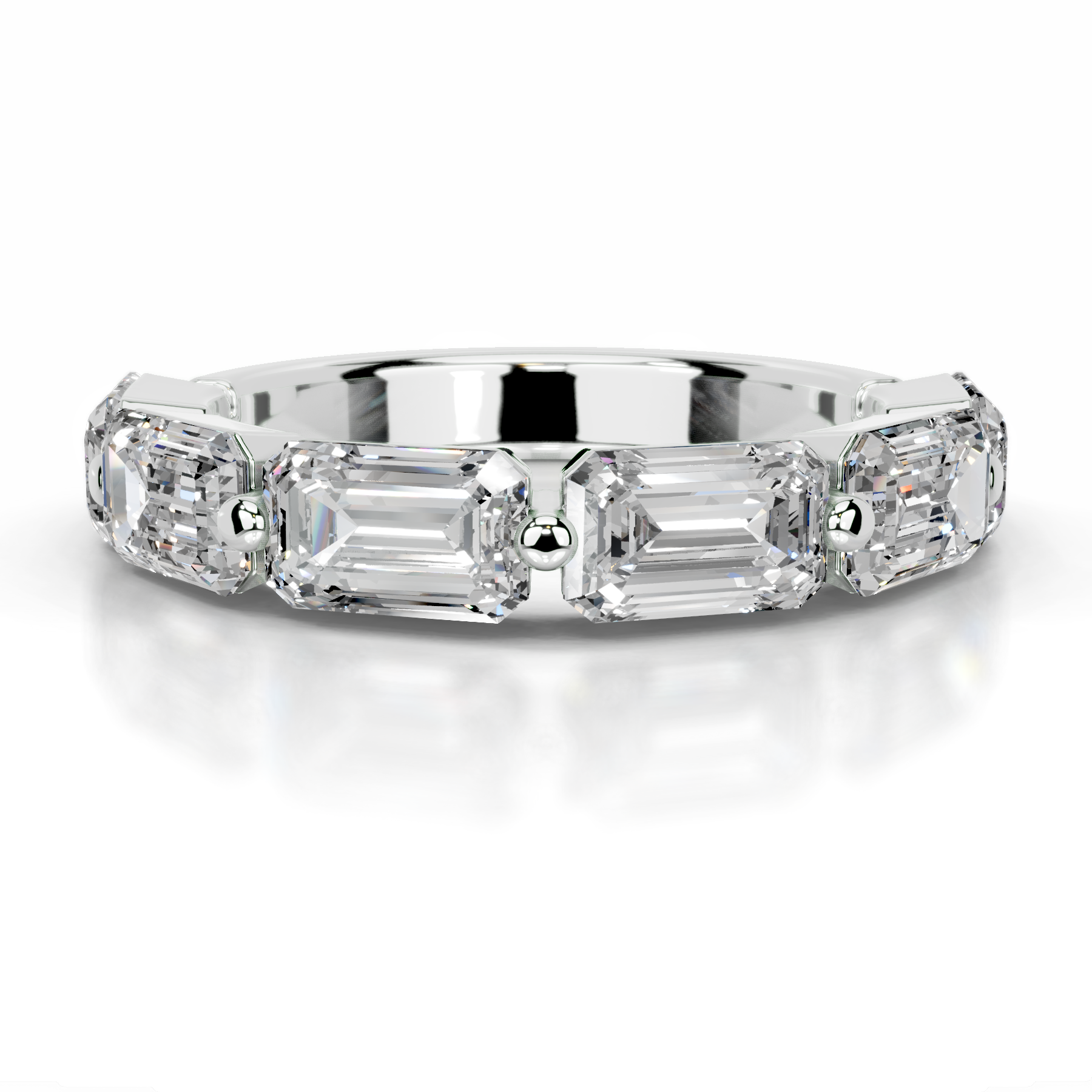 Quisha Lab Grown Diamond Wedding Ring (2 Carat) -14K White Gold