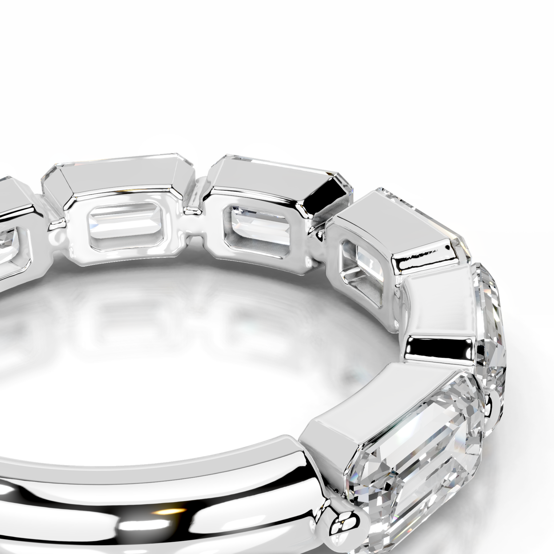 Quisha Lab Grown Diamond Wedding Ring (2 Carat) -14K White Gold