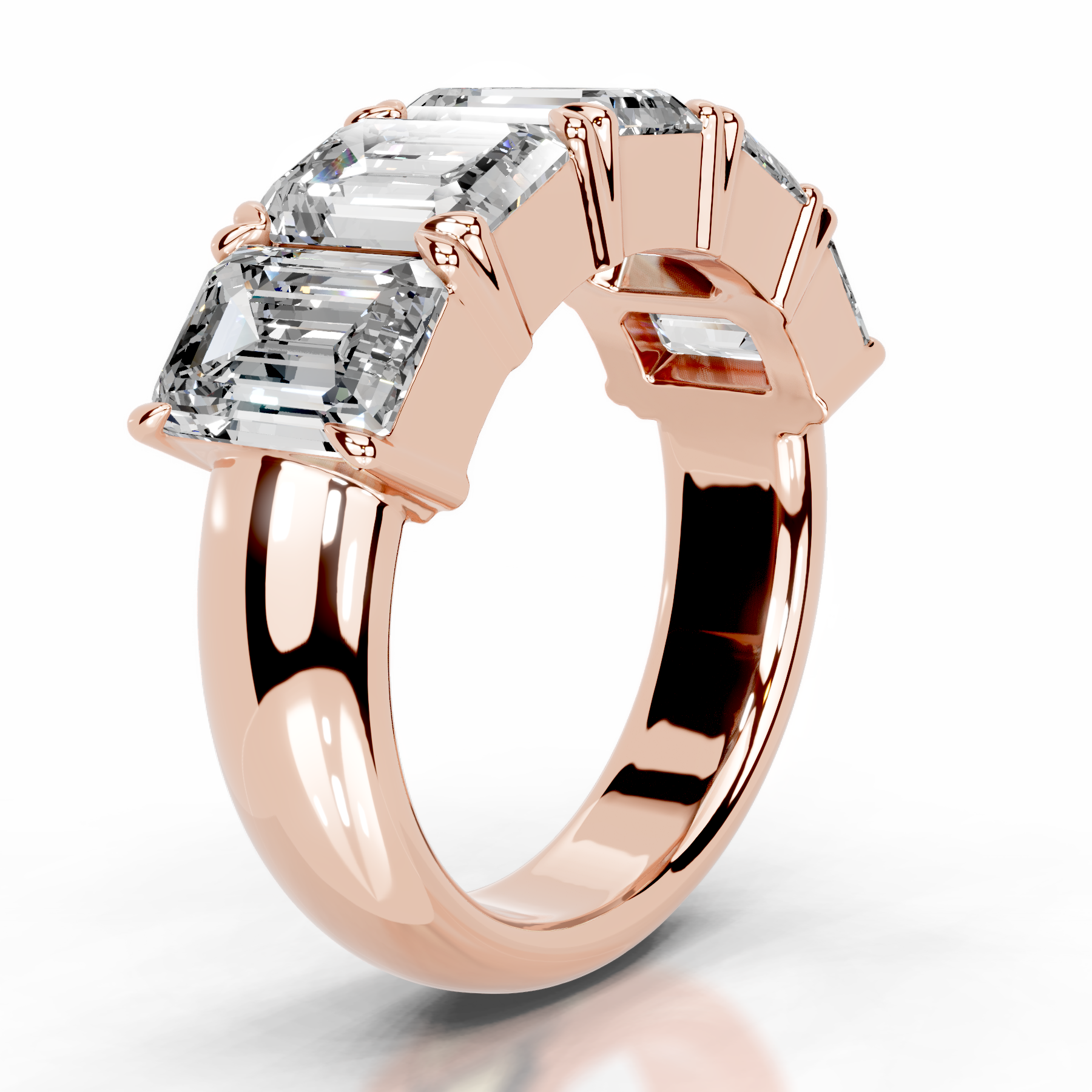 Shandra Lab Grown Diamond Wedding Ring   (2.5 Carat) -14K Rose Gold