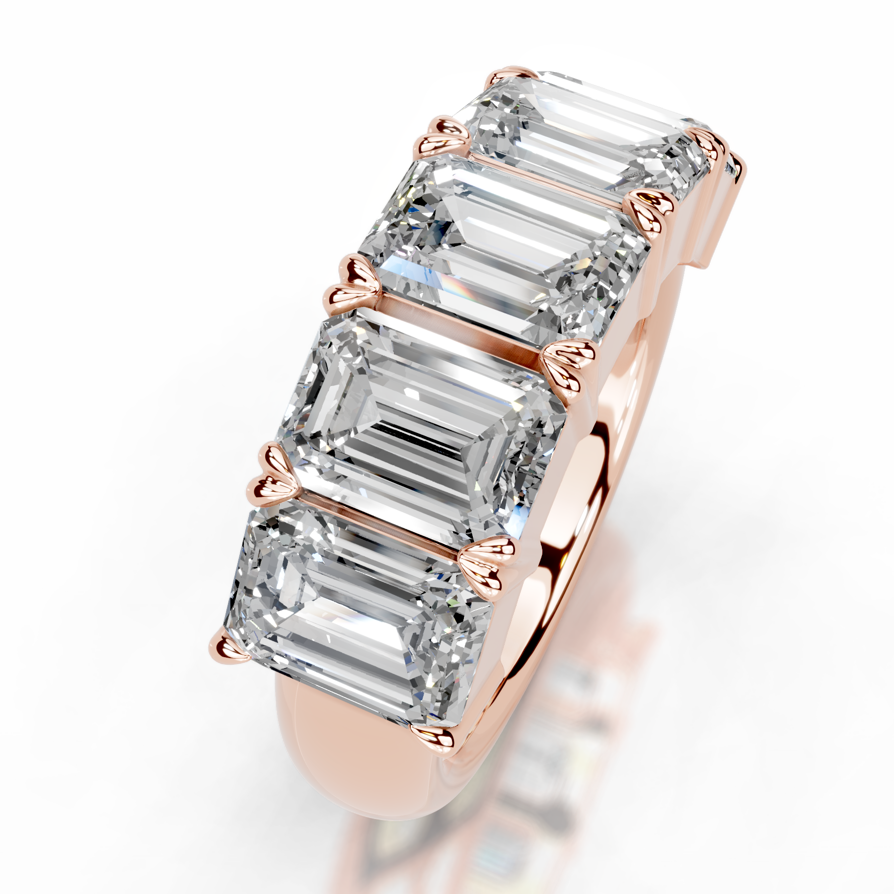 Shandra Lab Grown Diamond Wedding Ring (2.5 Carat) -14K Rose Gold
