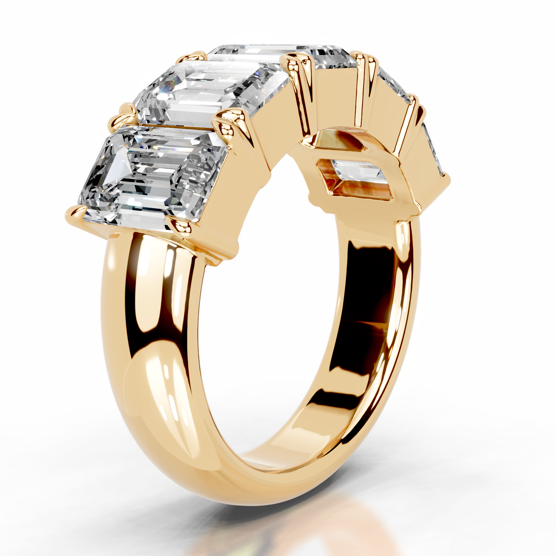 Shandra Lab Grown Diamond Wedding Ring (2.5 Carat) -18K Yellow Gold