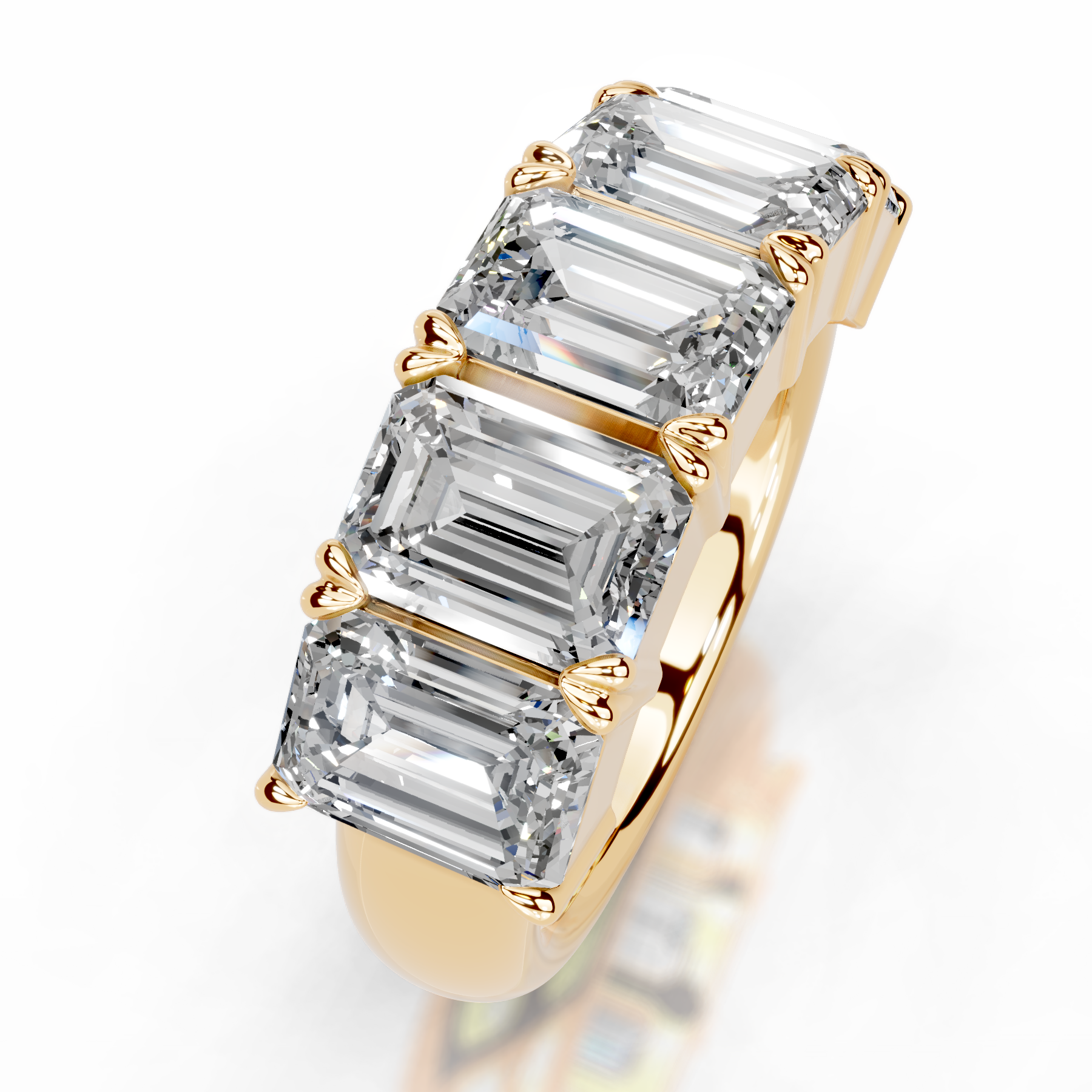 Shandra Lab Grown Diamond Wedding Ring (2.5 Carat) -18K Yellow Gold