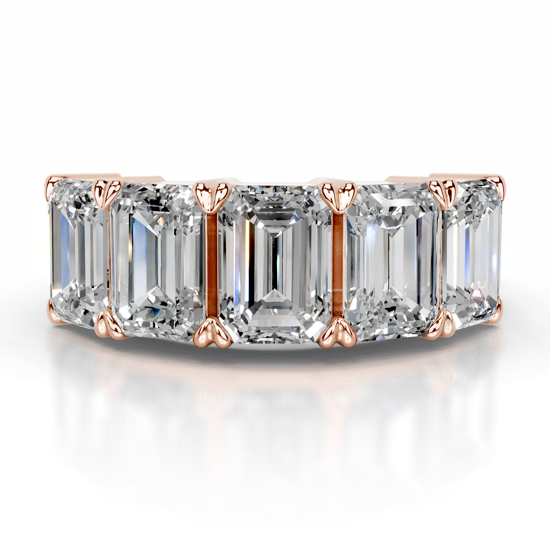 Shandra Lab Grown Diamond Wedding Ring (2.5 Carat) -14K Rose Gold