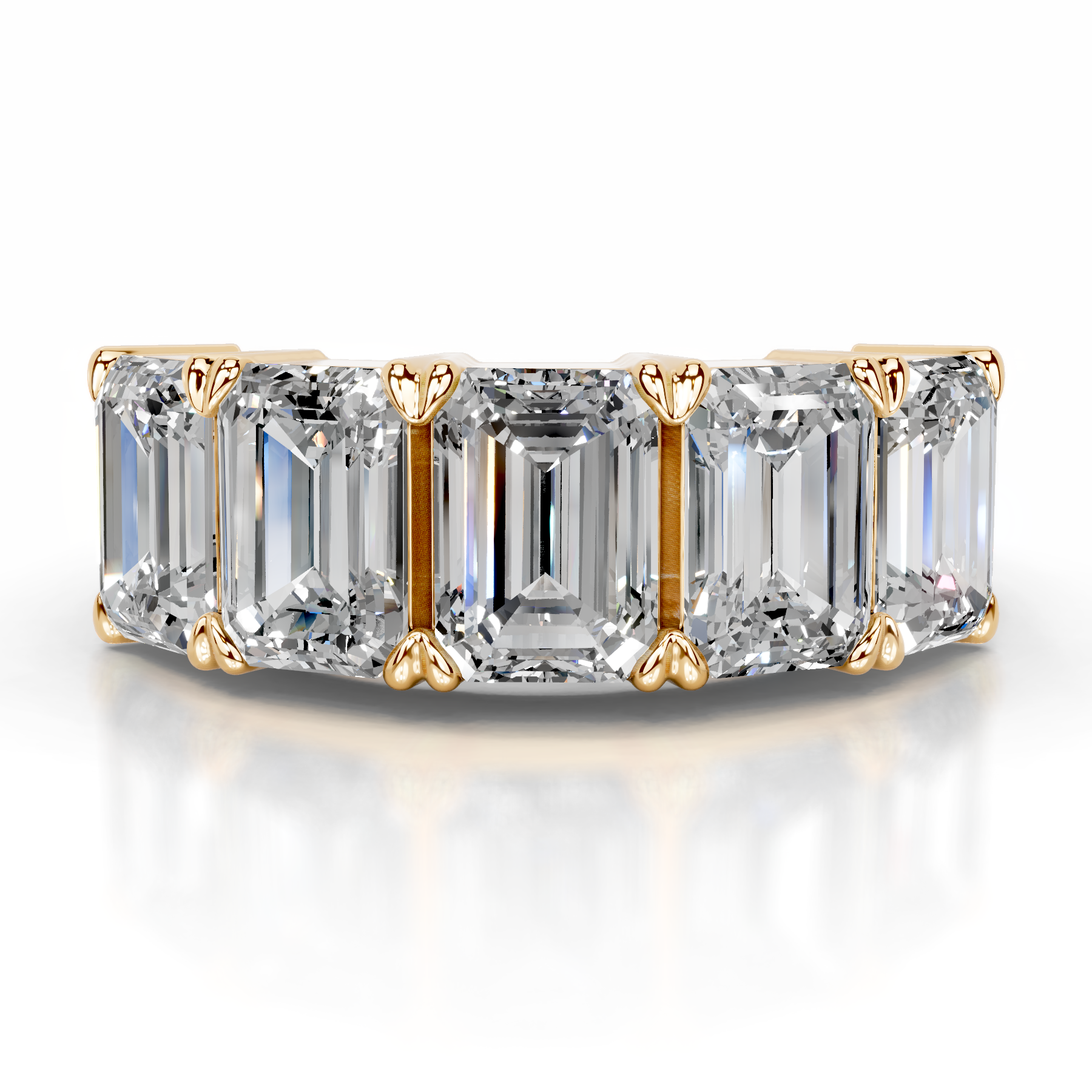 Shandra Lab Grown Diamond Wedding Ring (2.5 Carat) -18K Yellow Gold