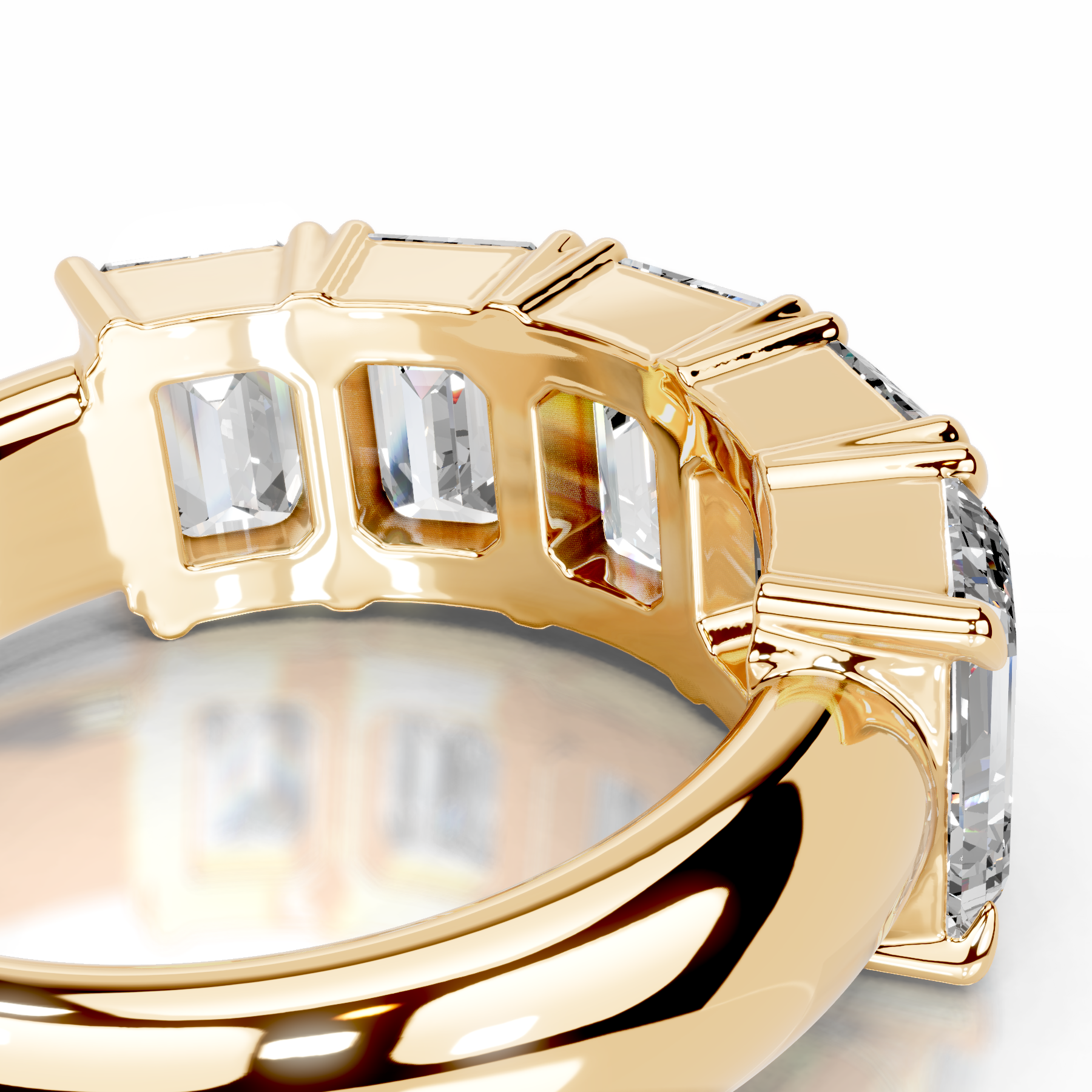 Shandra Lab Grown Diamond Wedding Ring (2.5 Carat) -18K Yellow Gold