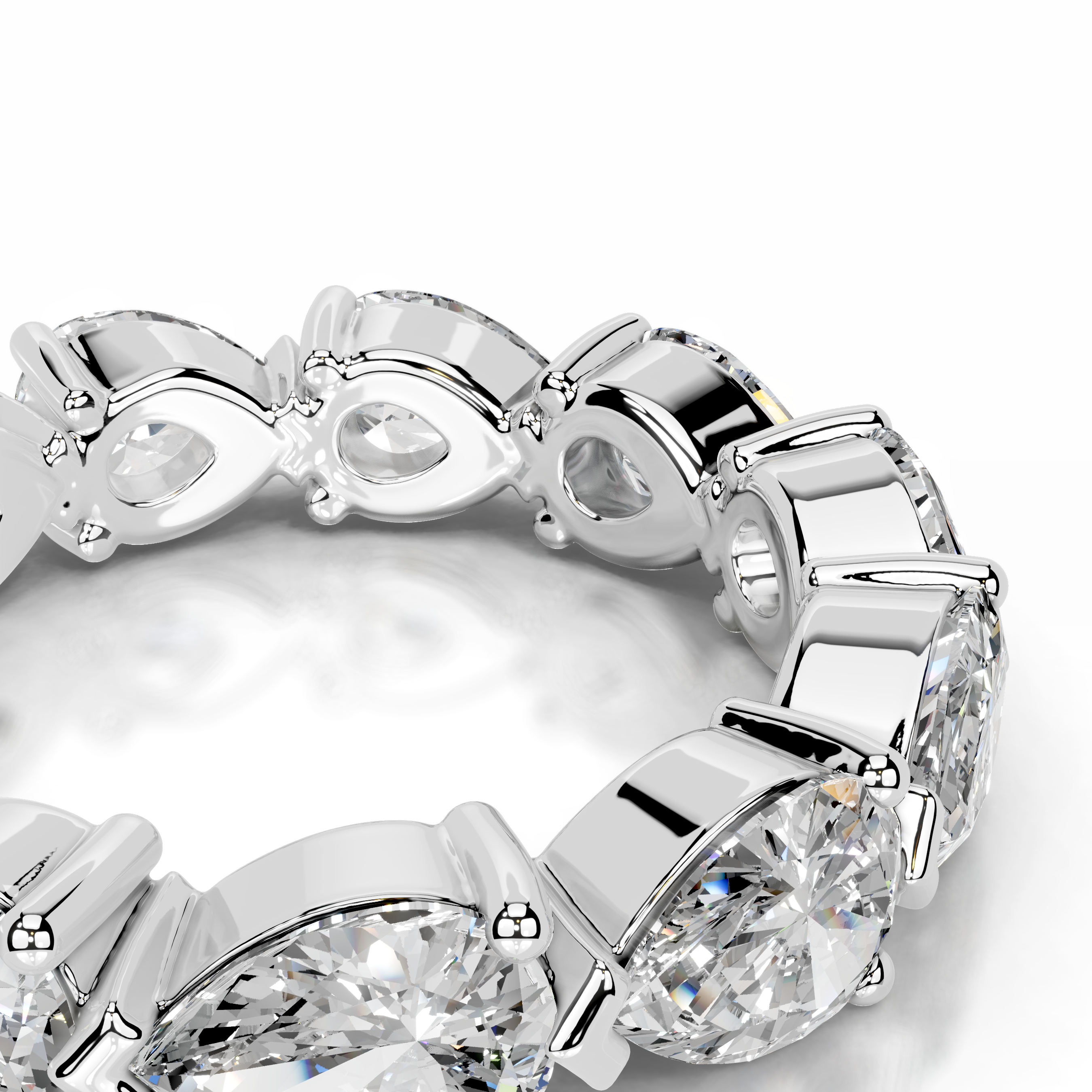 Tyrell Diamond Wedding Ring (4.50 Carat) -14K White Gold