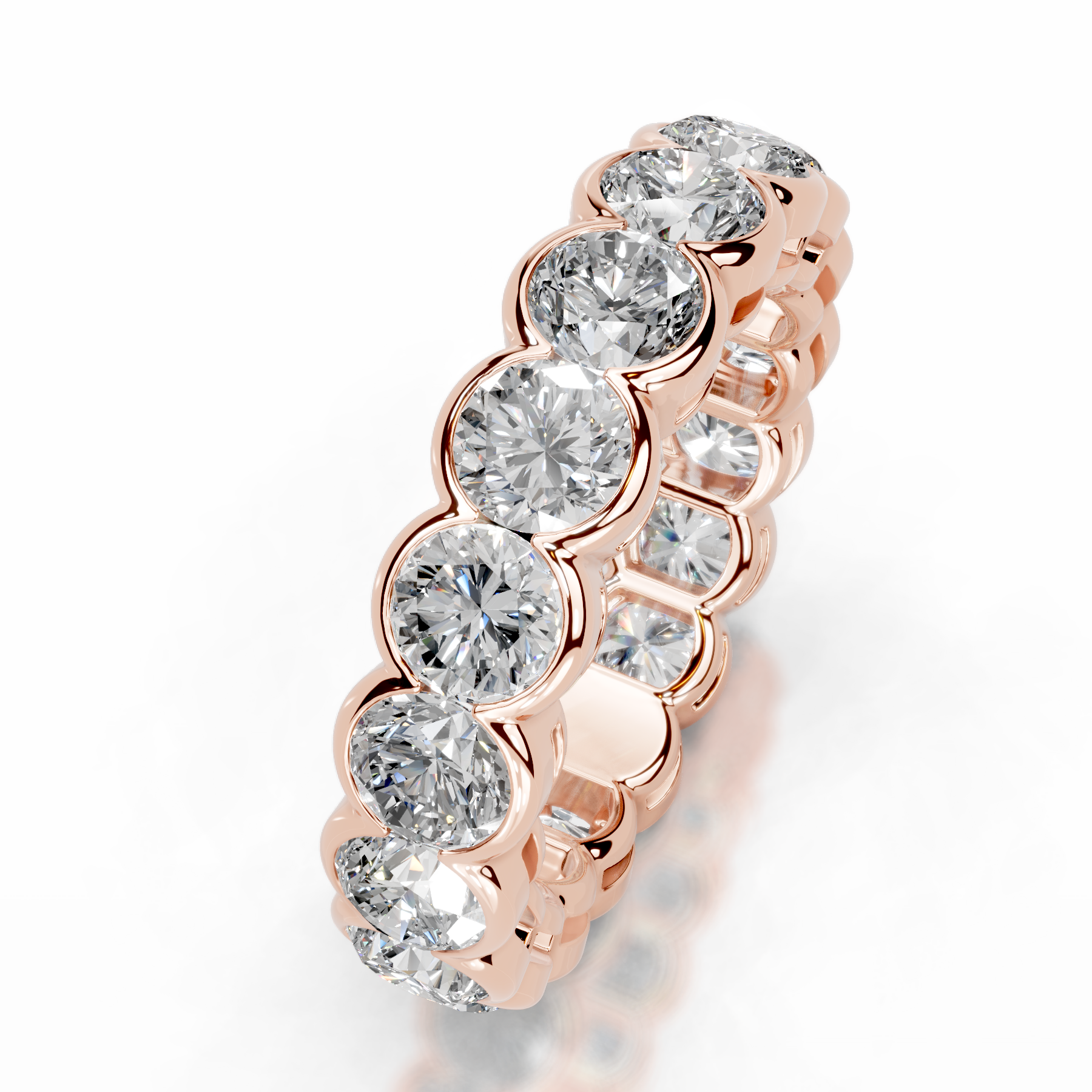 Velinda Diamond Wedding Ring (4 Carat) -14K Rose Gold