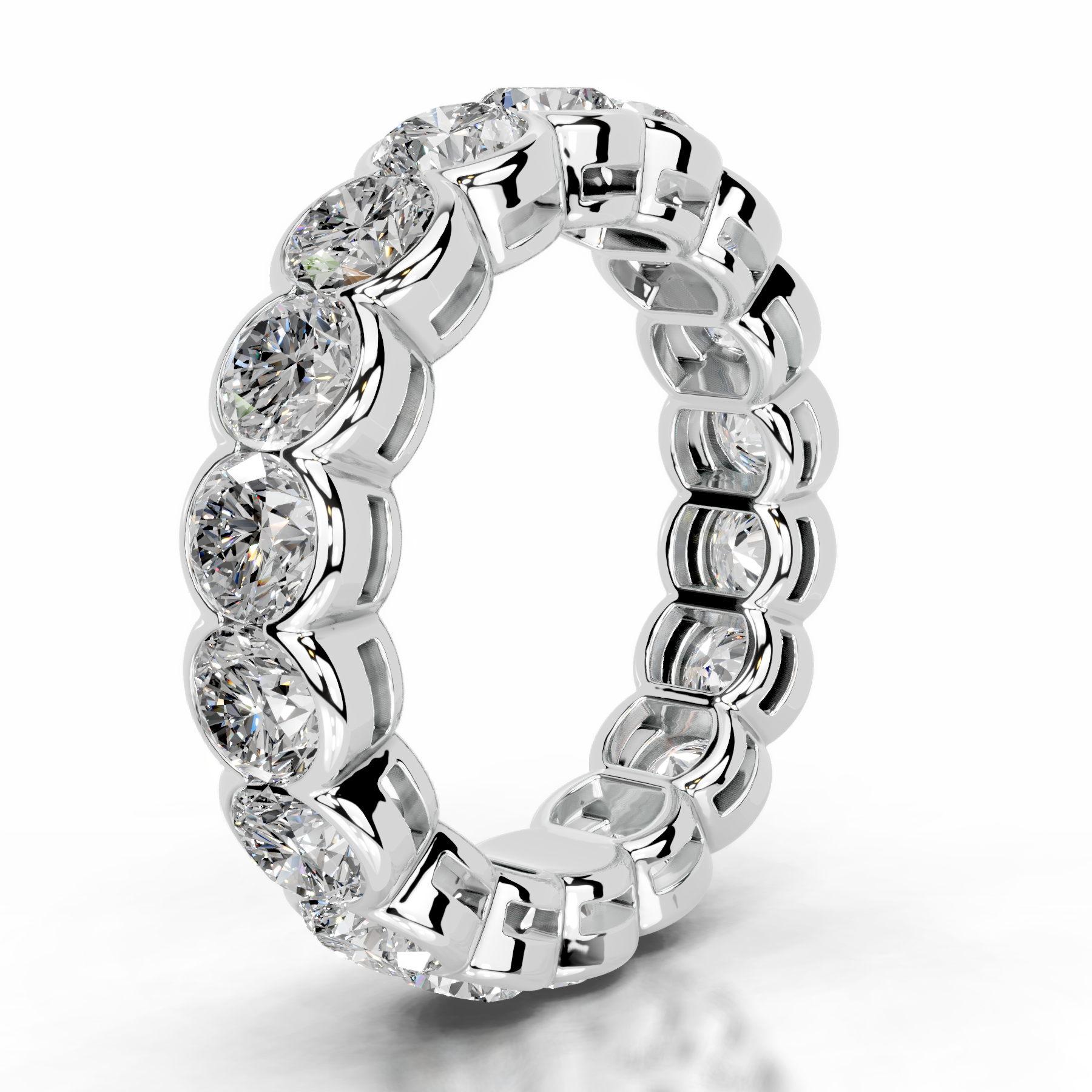 Velinda Diamond Wedding Ring   (4 Carat) -14K White Gold