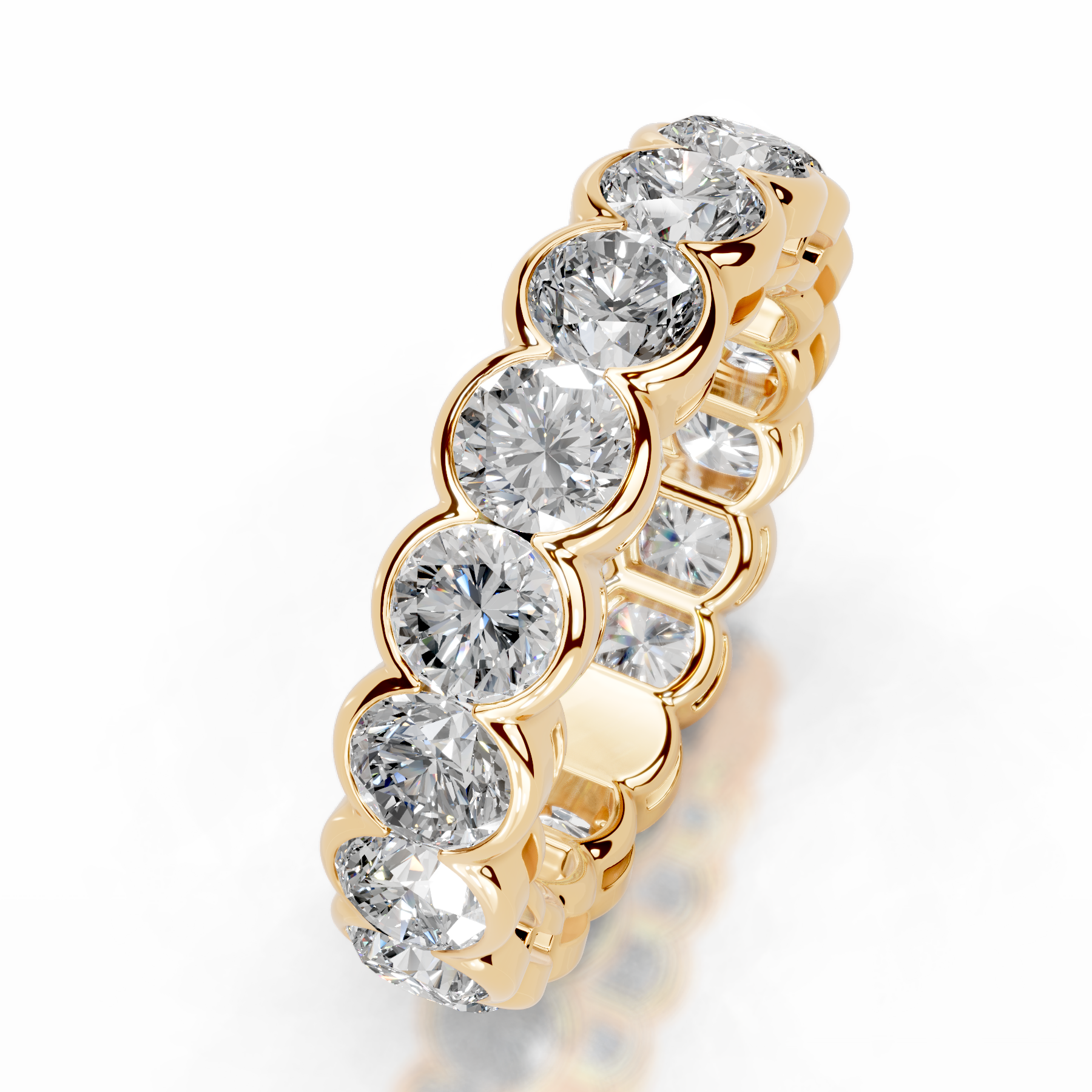 Velinda Diamond Wedding Ring (4 Carat) -18K Yellow Gold