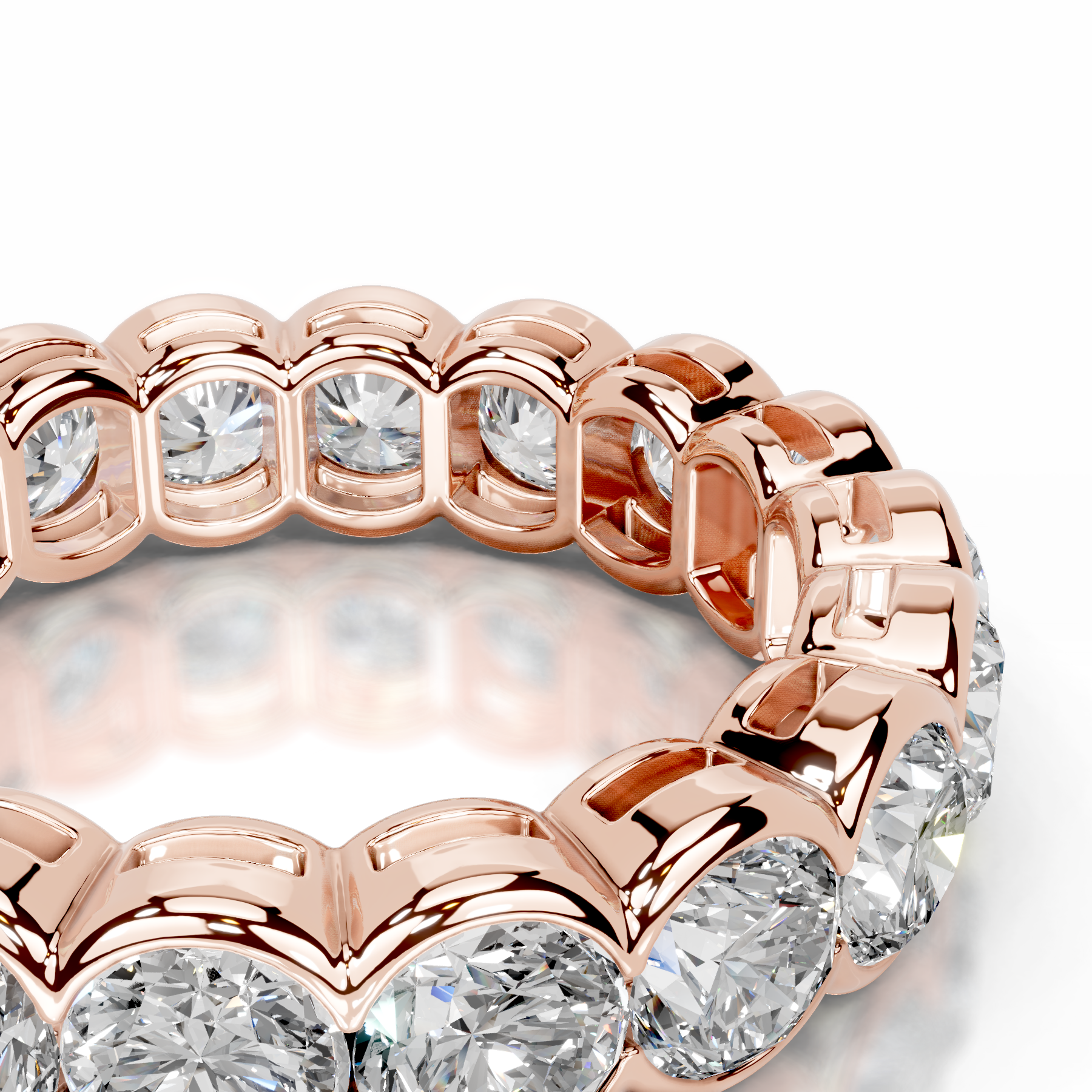 Velinda Diamond Wedding Ring (4 Carat) -14K Rose Gold