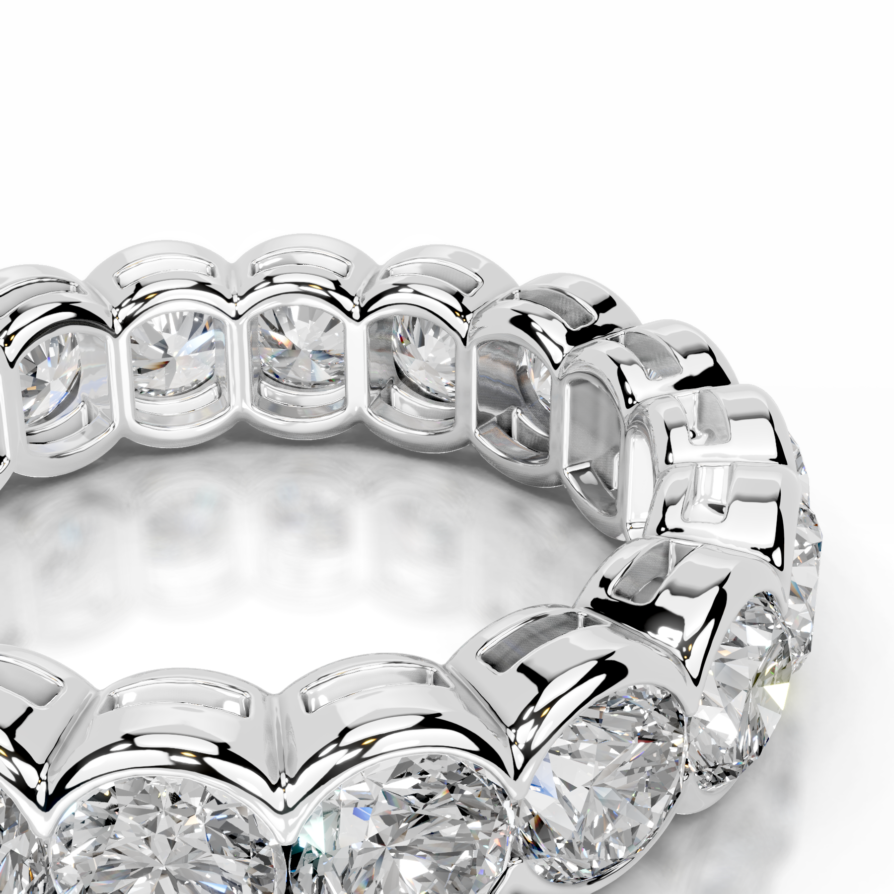 Velinda Lab Grown Diamond Wedding Ring (4 Carat) -14K White Gold