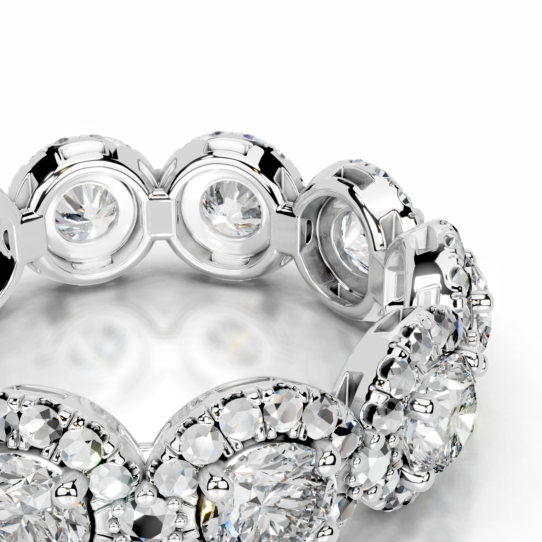 Londyn Lab Grown Diamond Halo Wedding Ring (3.20 Carat) -14K White Gold