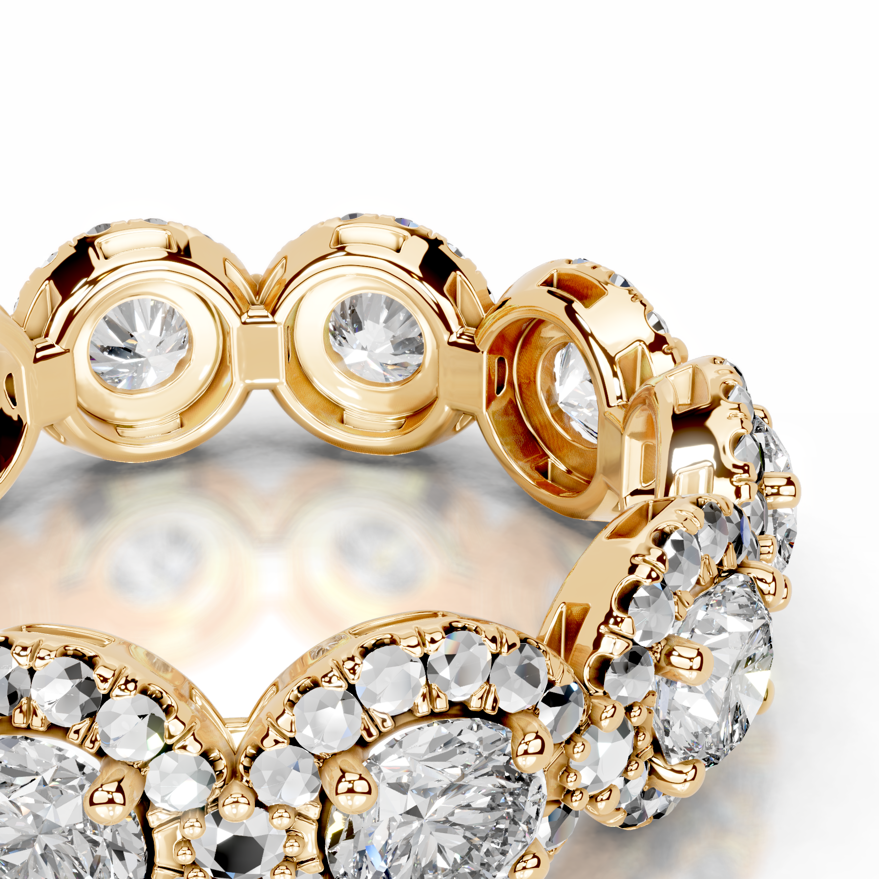 Londyn Diamond Halo Wedding Ring (3.20 Carat) -18K Yellow Gold