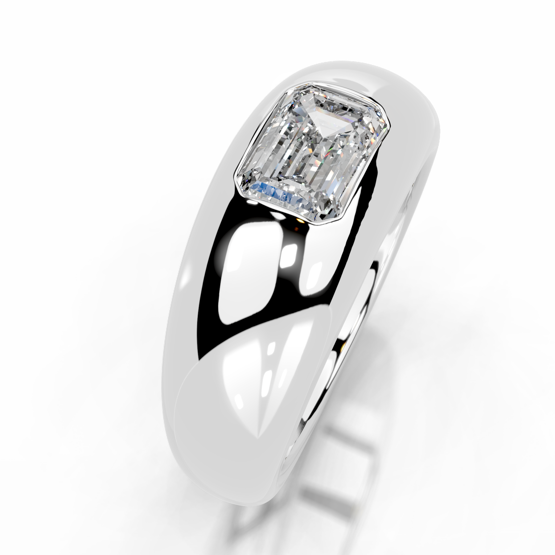 Amari Diamond Engagement Ring   (1 Carat) -18K White Gold