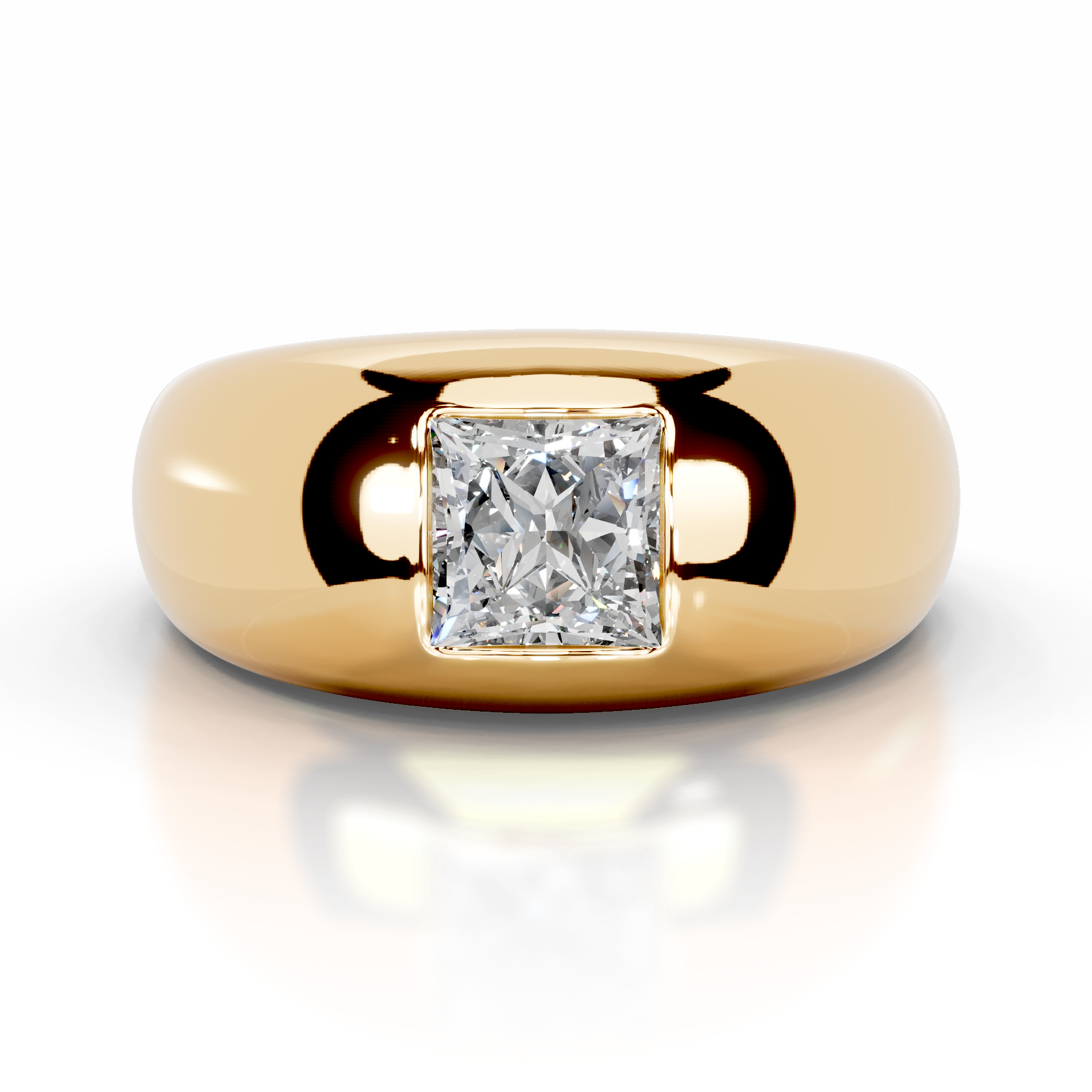 Aaliyah Diamond Engagement Ring (1 Carat) -18K Yellow Gold
