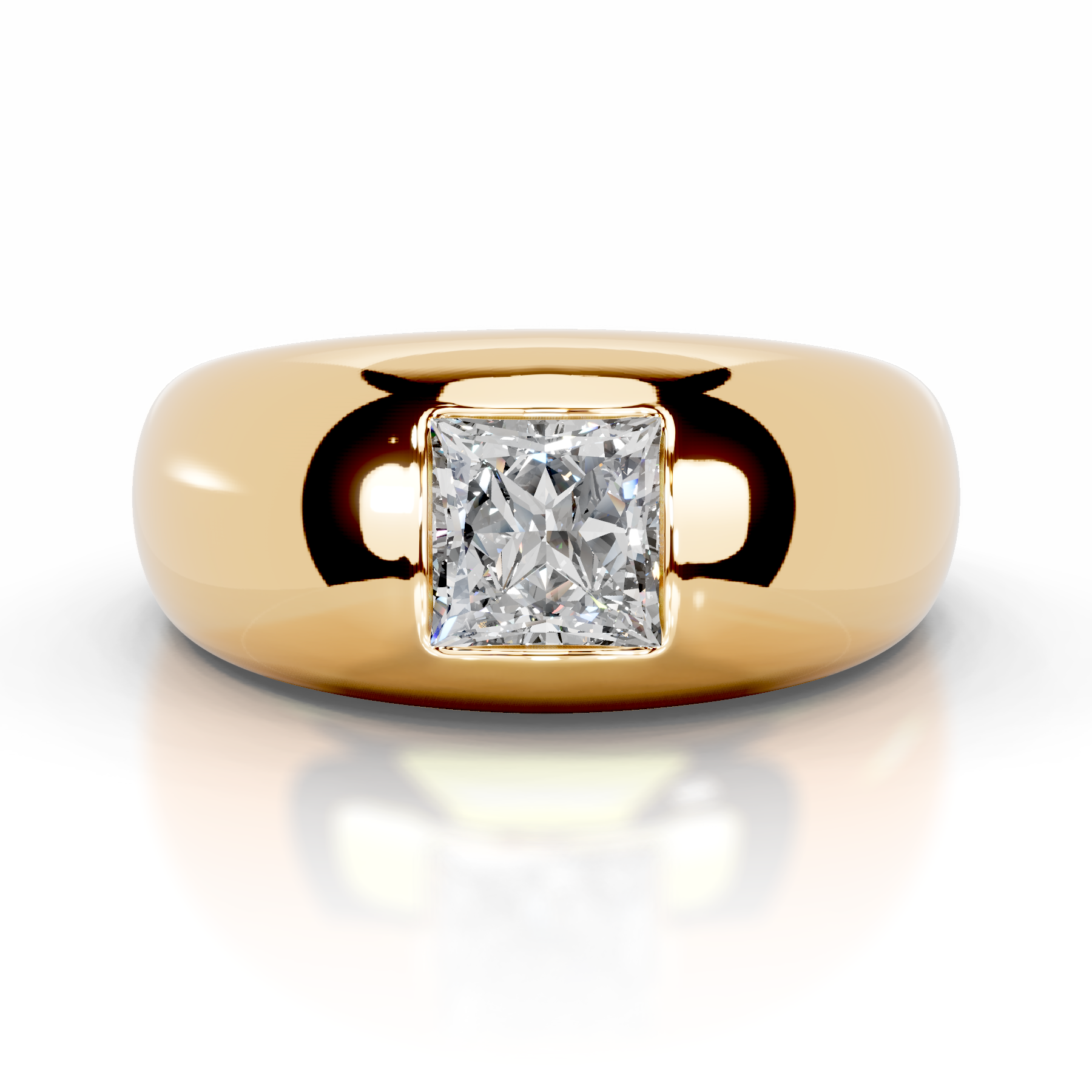Aaliyah Diamond Engagement Ring   (1 Carat) -18K Yellow Gold