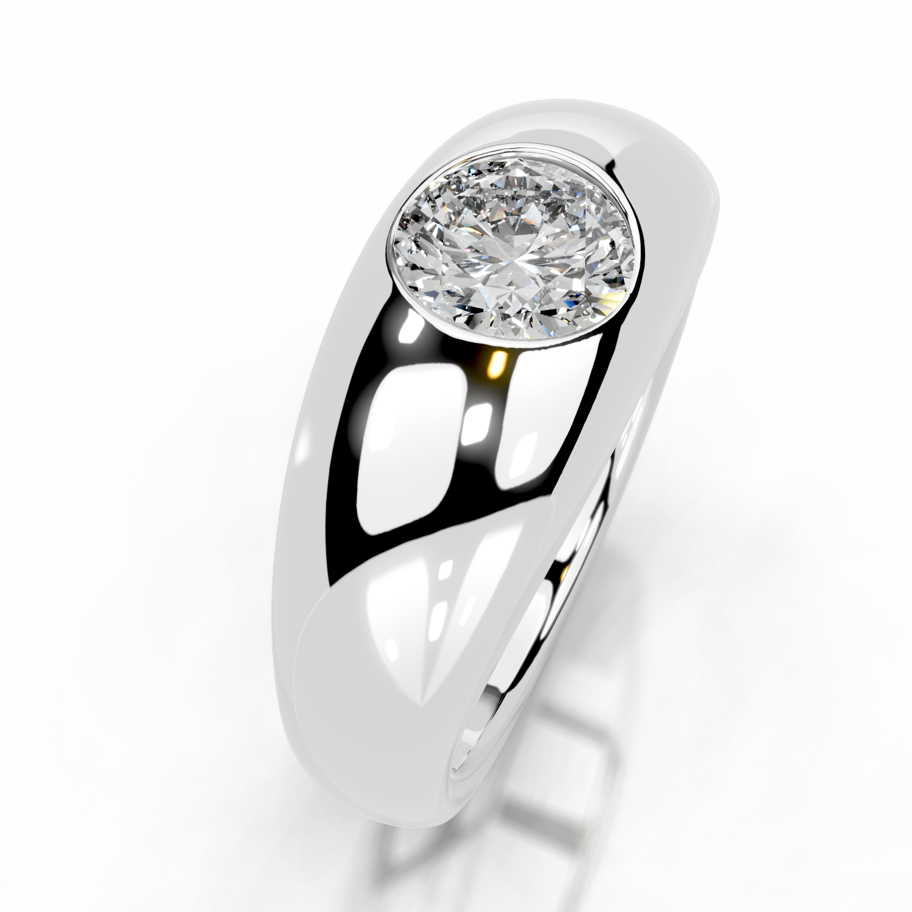 Jayla Diamond Engagement Ring (1 Carat) -18K White Gold
