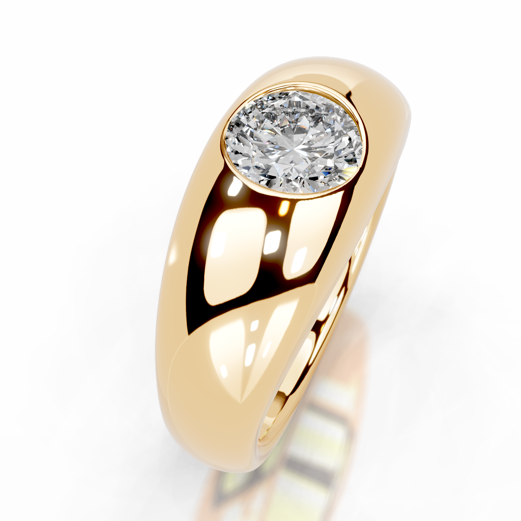 Jayla Lab Grown Diamond Ring (1 Carat) -18K Yellow Gold